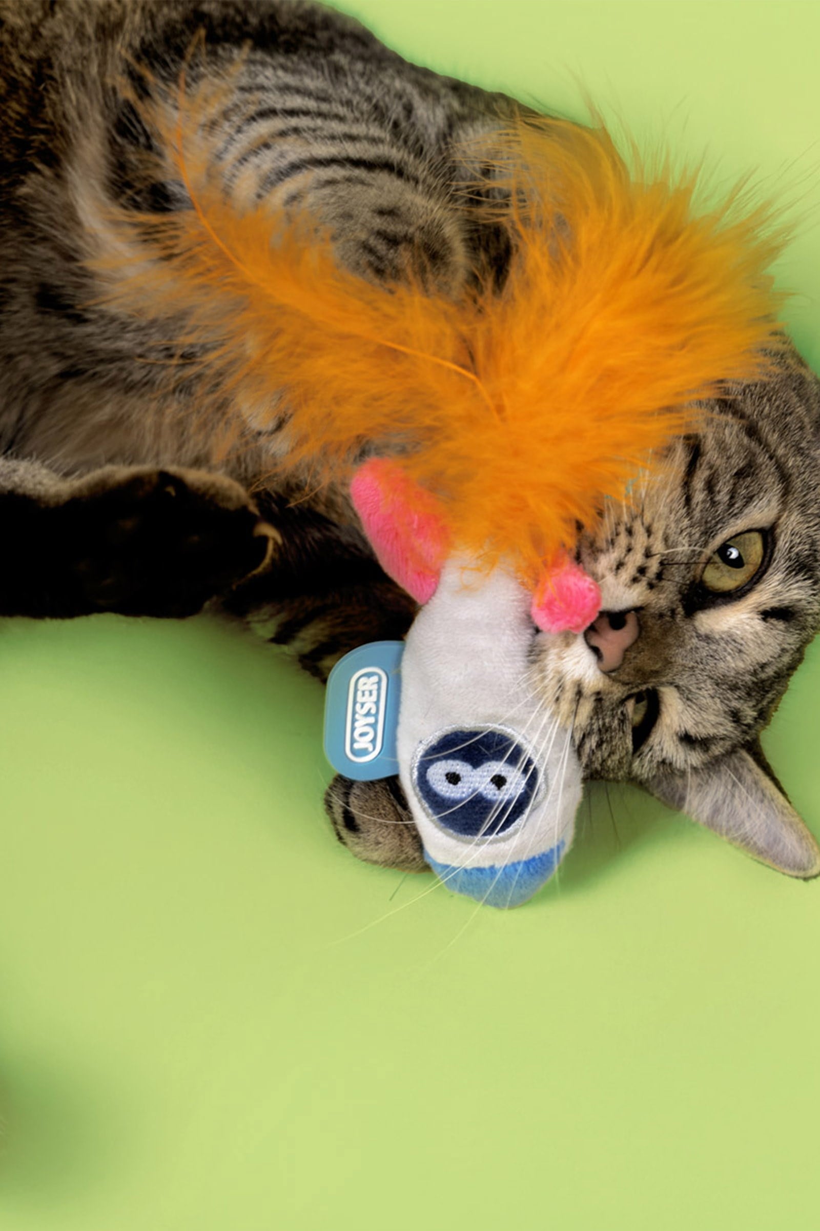 JOYSER Kedi Otlu Roket Şeklinde Peluş Kedi Oyuncağı 10 cm