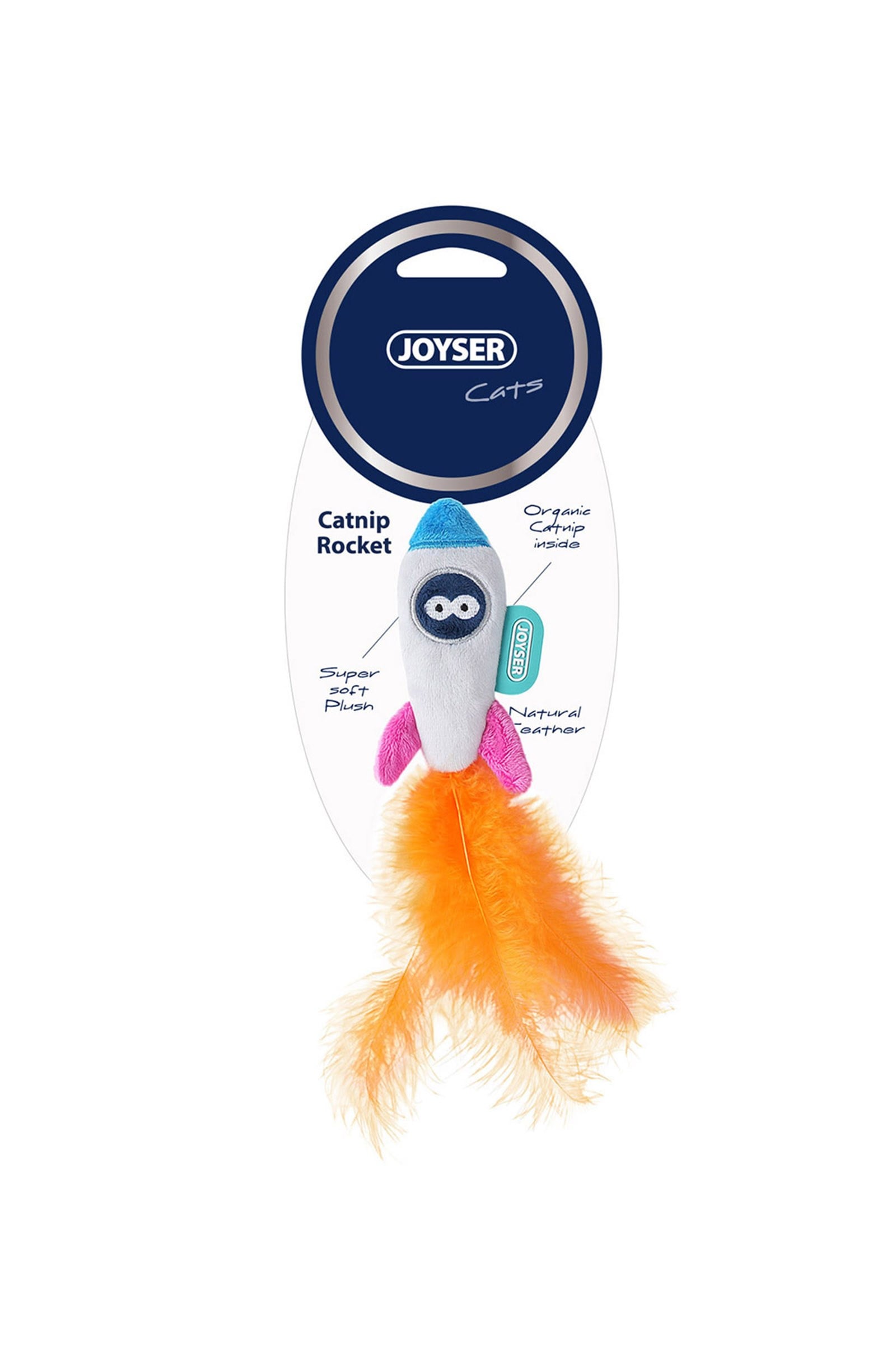 JOYSER Kedi Otlu Roket Şeklinde Peluş Kedi Oyuncağı 10 cm