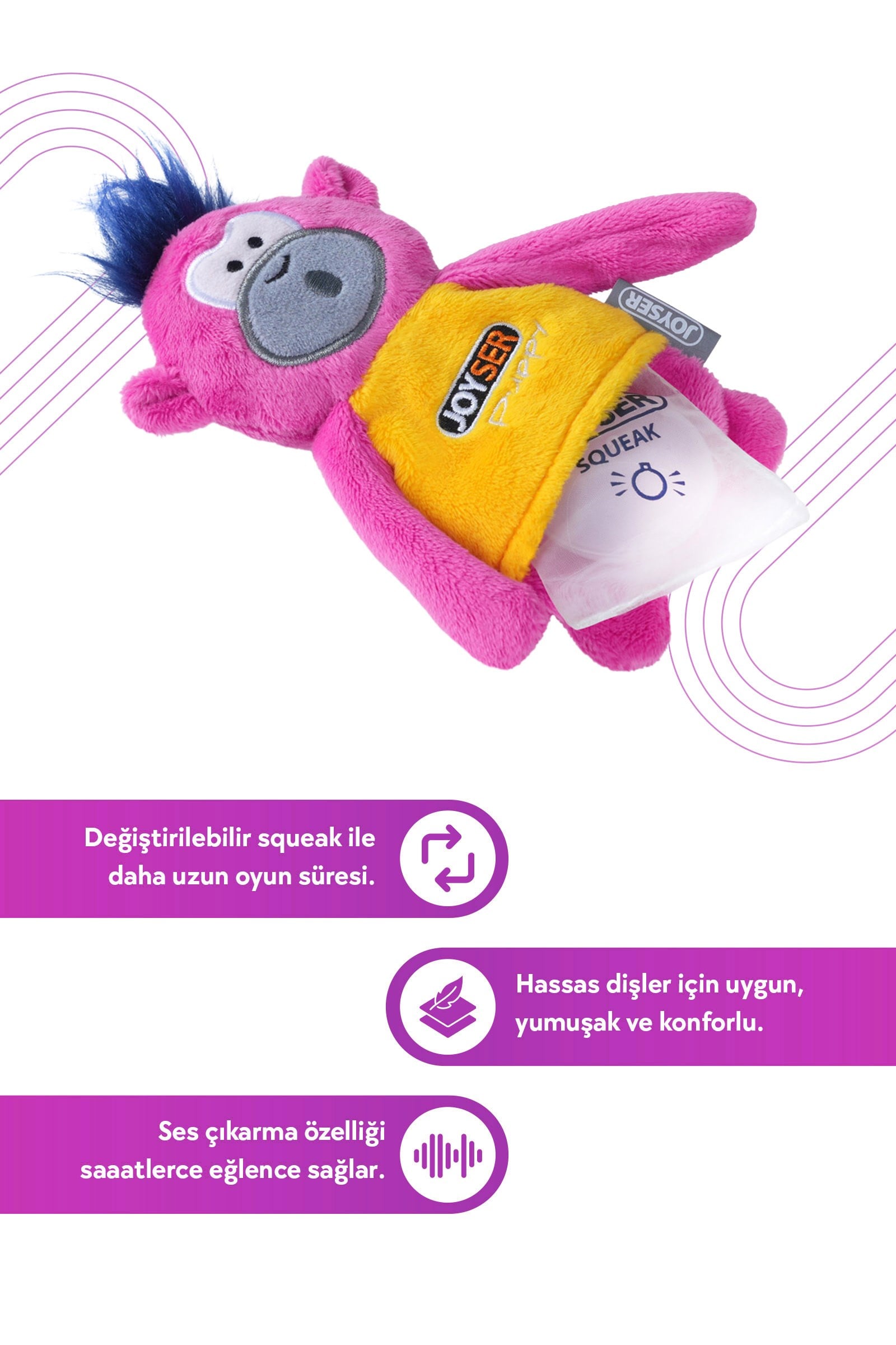 JOYSER Maymun Köpek Oyuncağı 12 cm