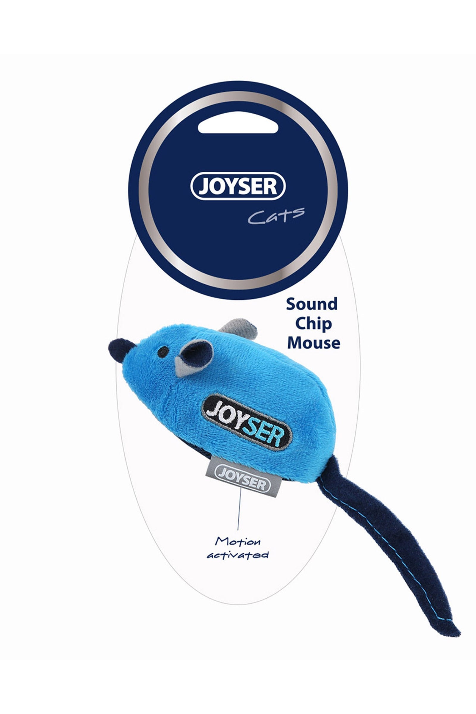 JOYSER Ses Çipli Fare Kedi Oyuncağı Mavi 16 cm