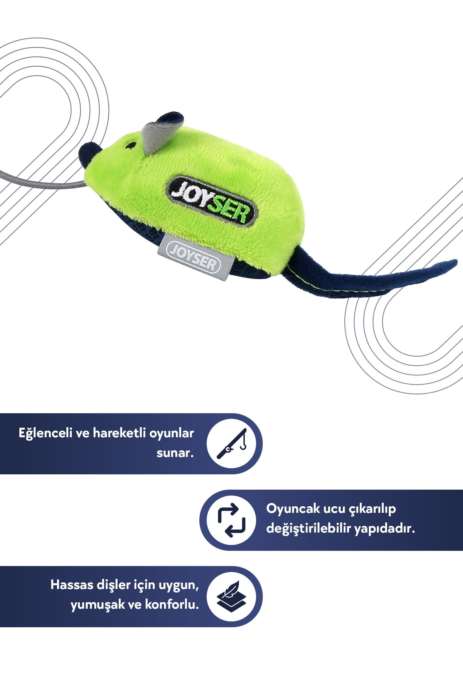 JOYSER Sesli Değnekli Kedi Oyuncağı 56 cm