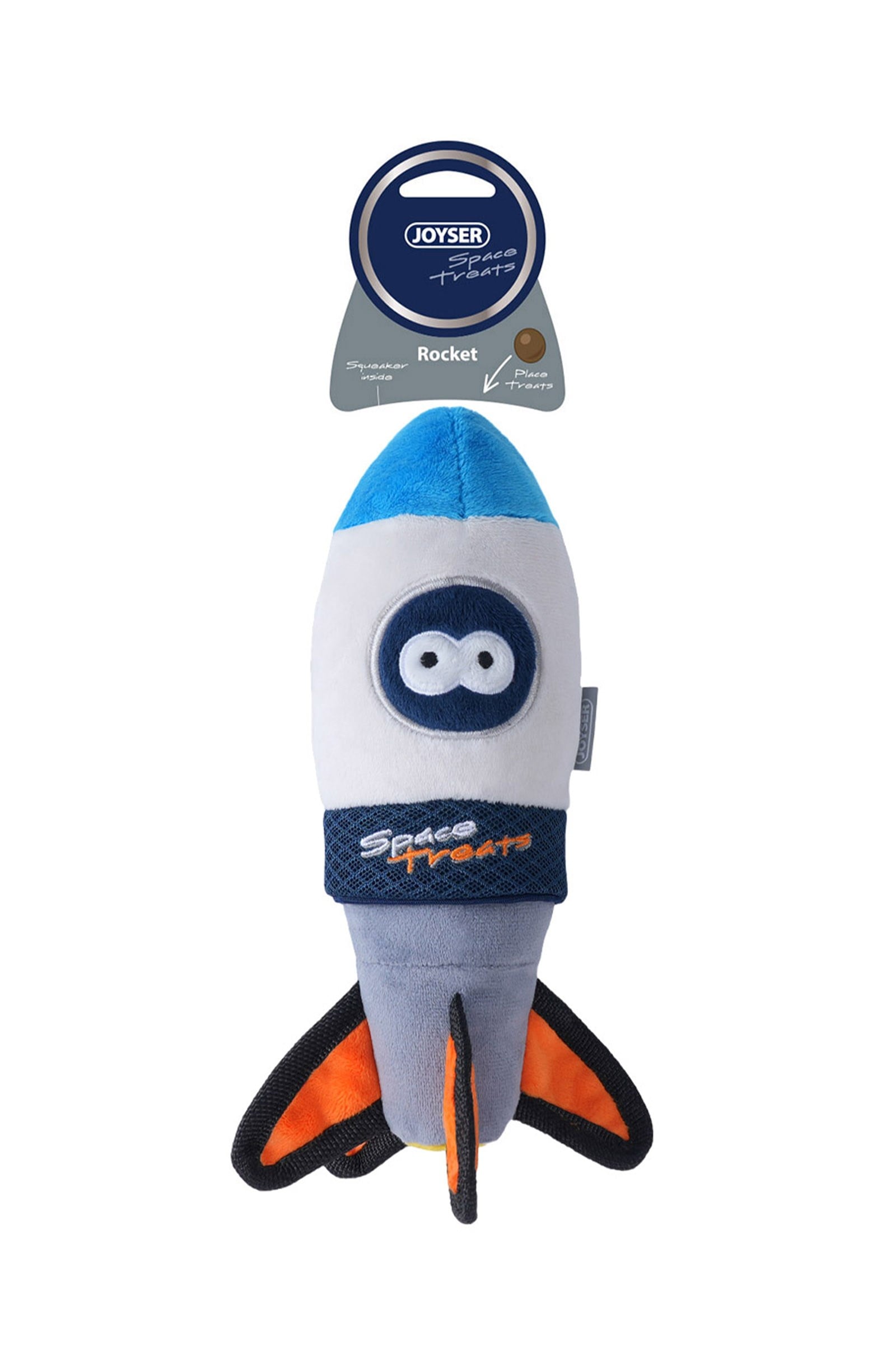 JOYSER Space Treats Roket, Ödül Mamaları için File Cepli  Köpek Oyuncağı 19 cm