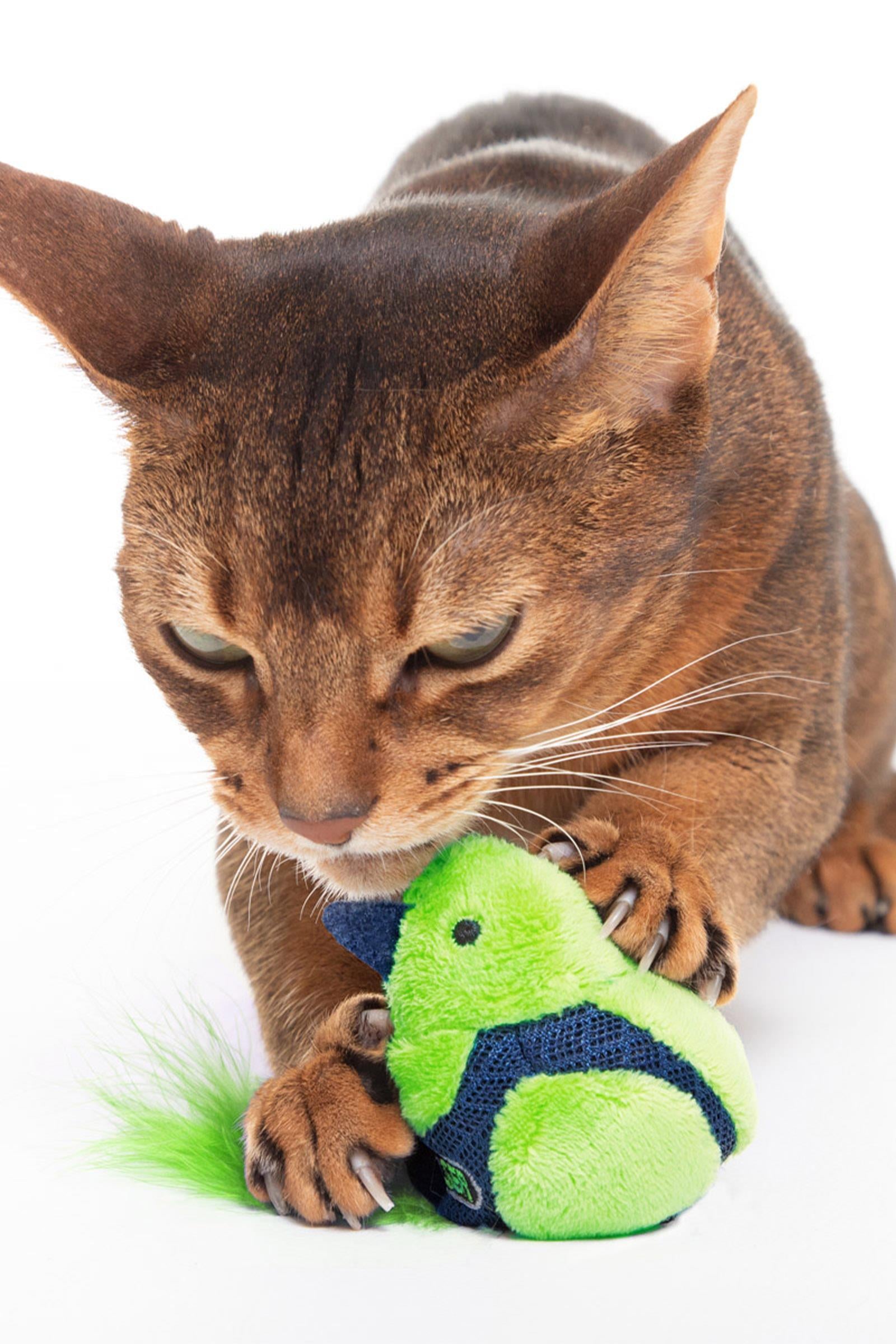JOYSER Tüylü ve Sesli Hareketli Kuş, Kedi Oyuncağı 19 cm
