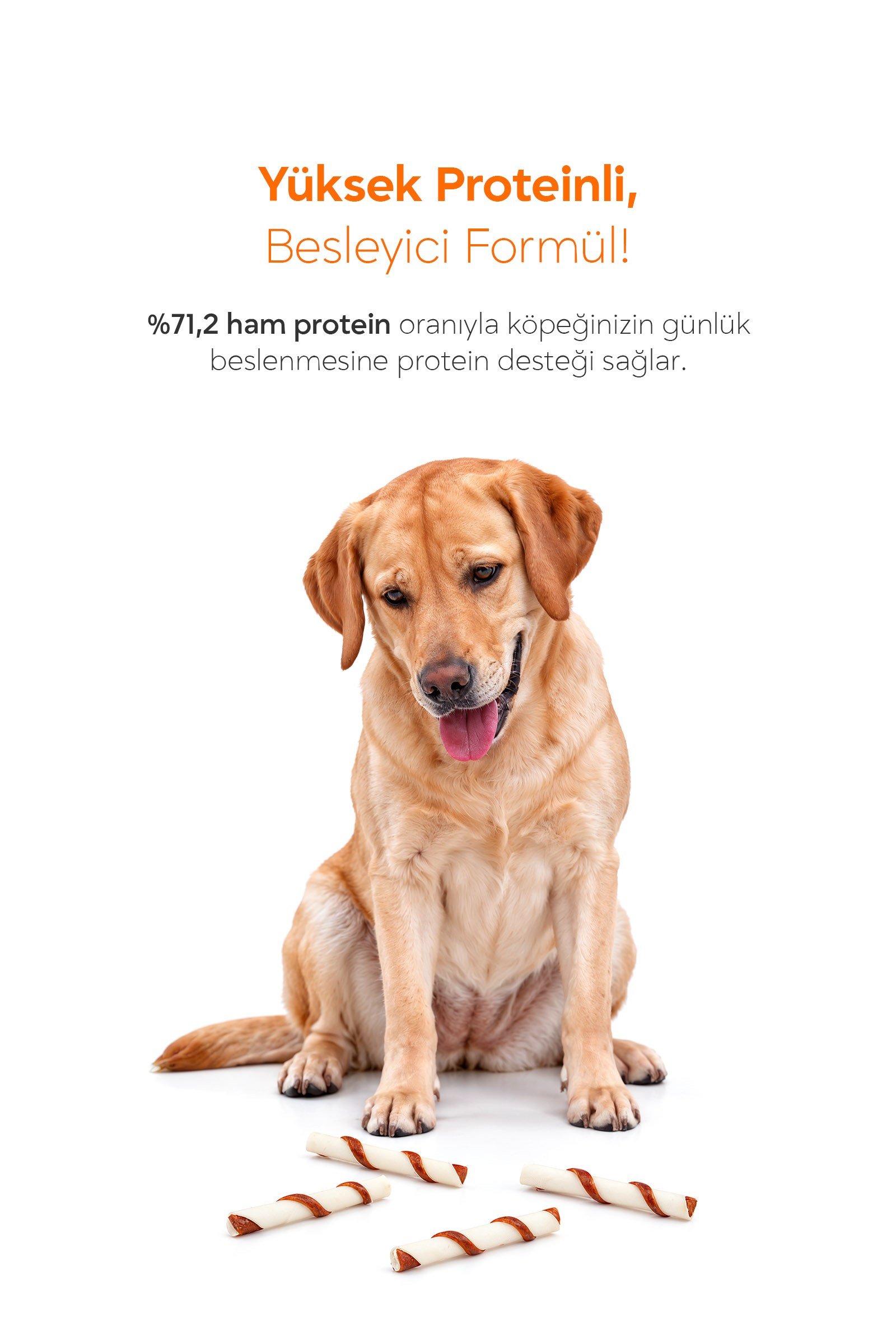 YAOWO 2,5 İnç Küçük Boy Rulo Çubuk Köpek Çiğneme Ödülü 7 Adet 90 g