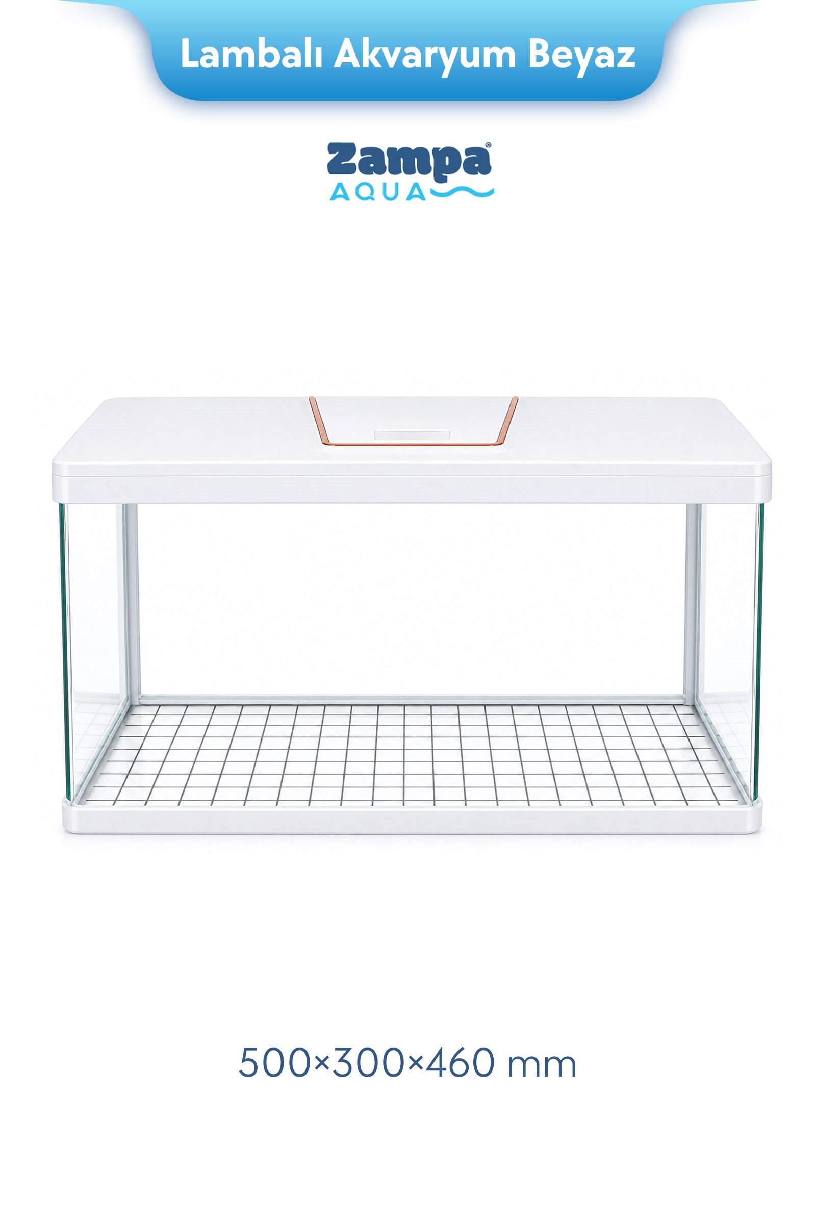 Zampa AQUA Jingming Akvaryum Beyaz 500×300×460 mm
