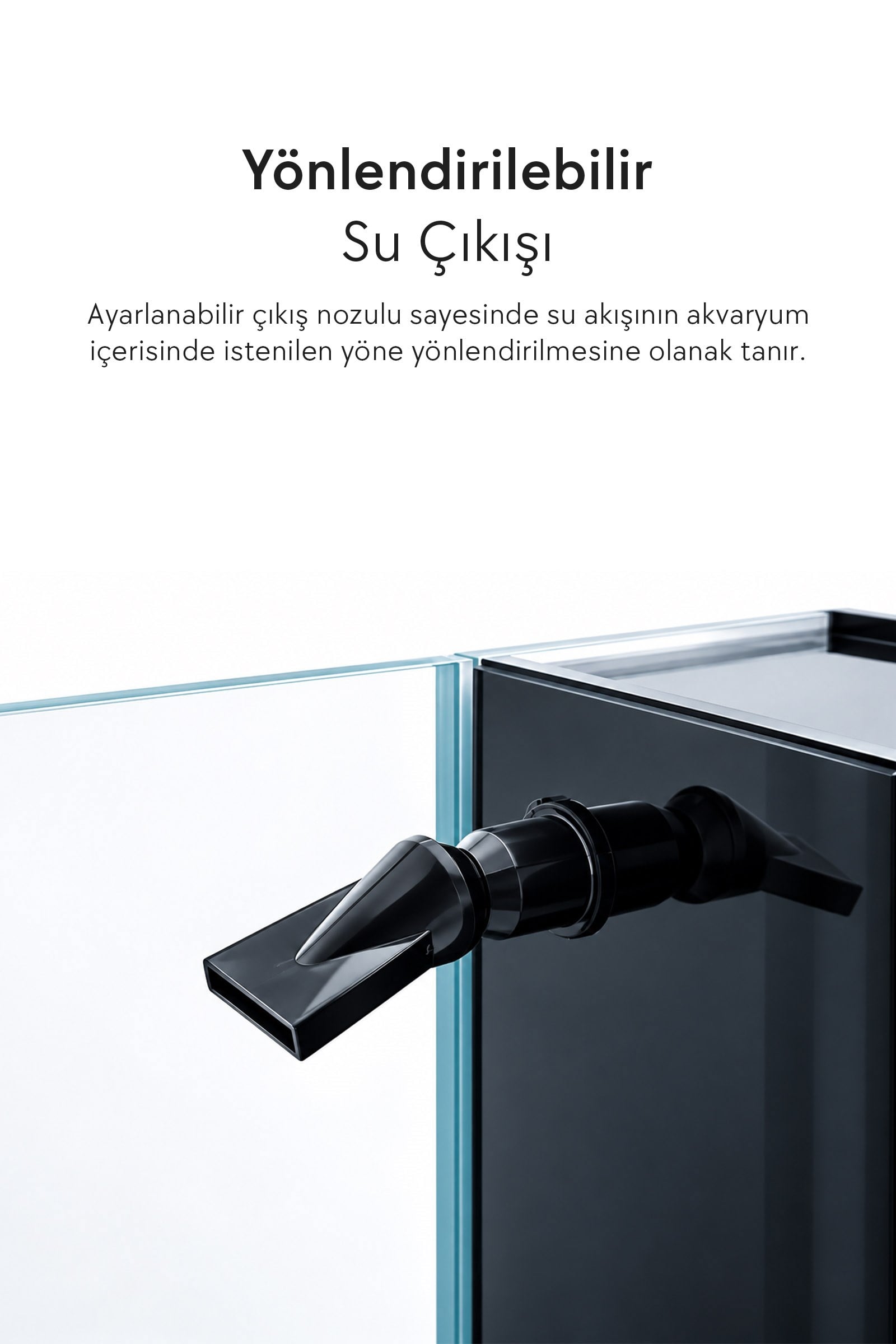 Zampa AQUA Jingming Akvaryum Siyah 400×300×300 mm