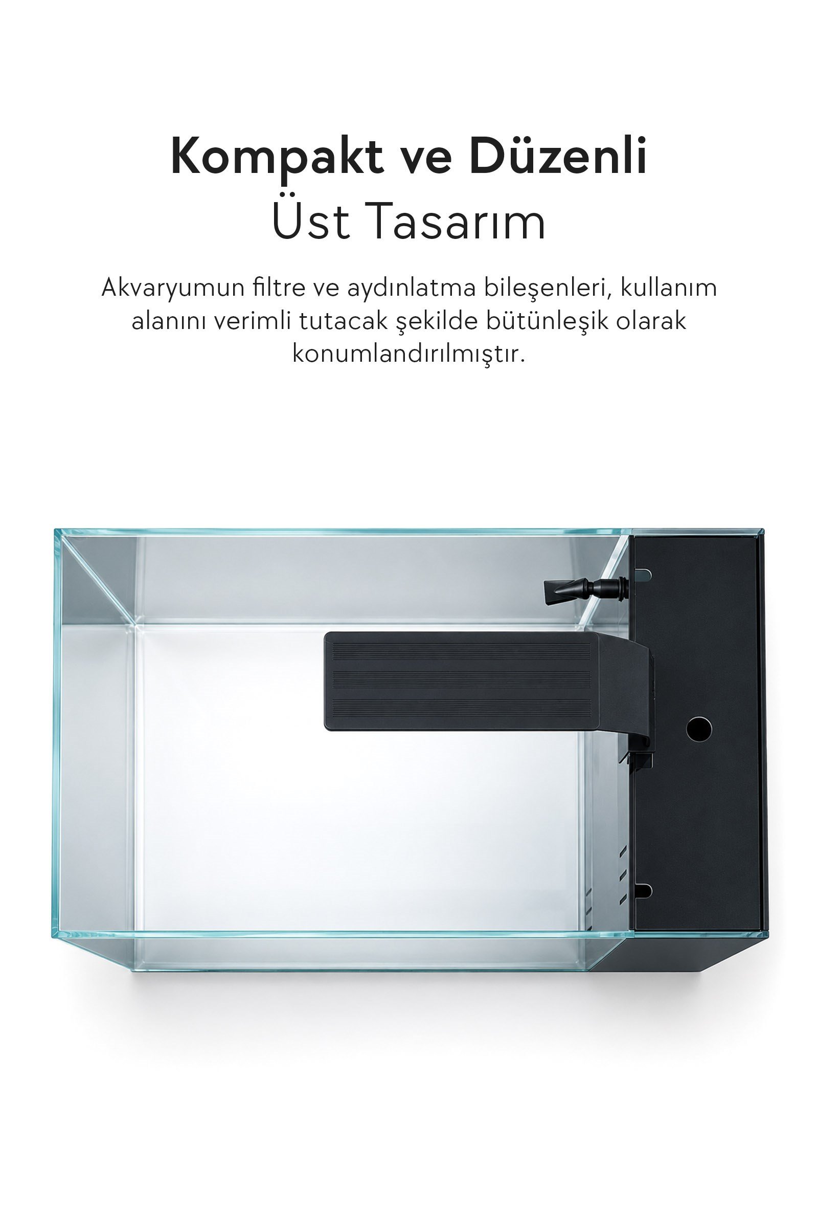 Zampa AQUA Jingming Akvaryum Siyah 400×300×300 mm