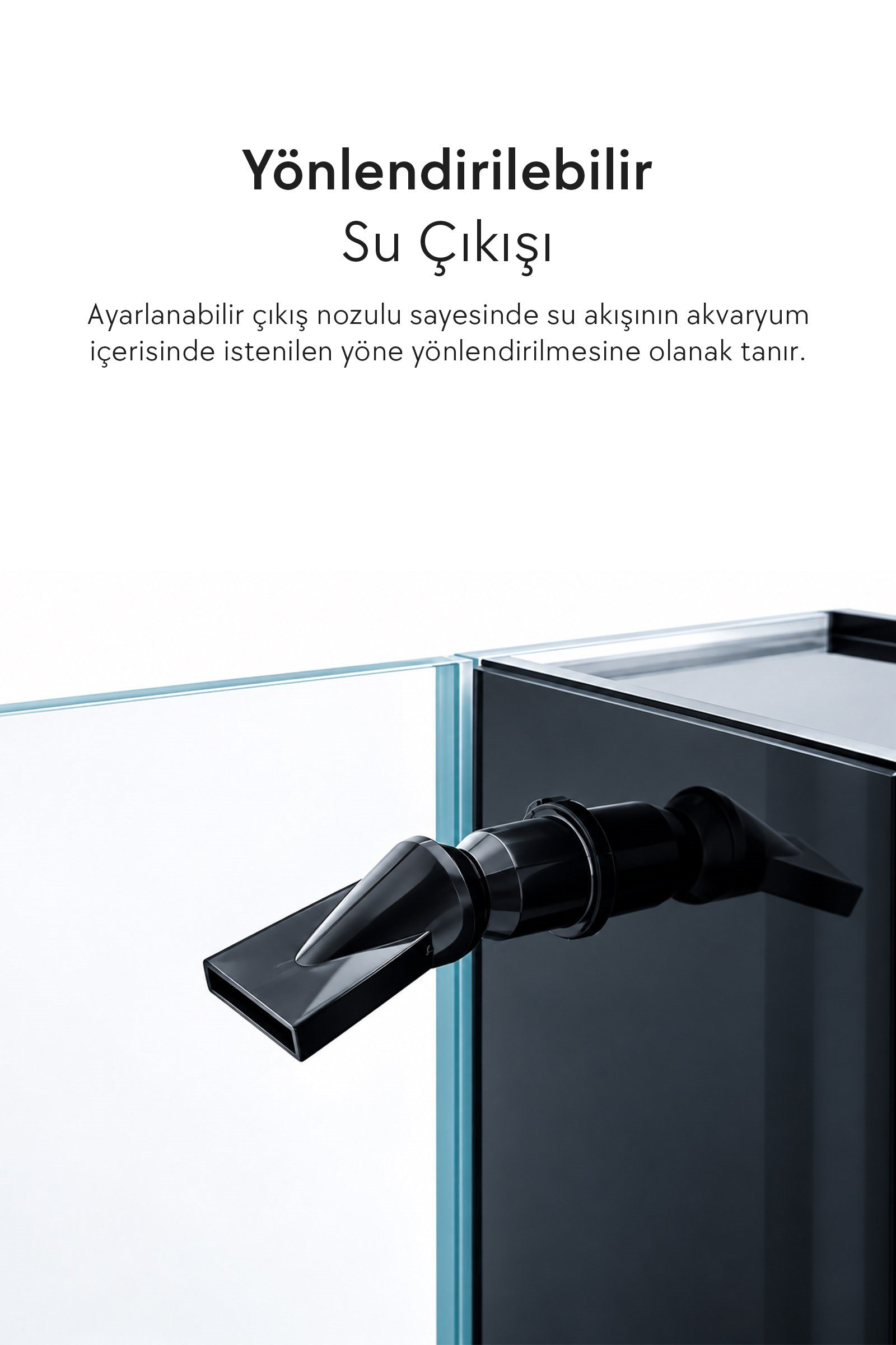 Zampa AQUA Jingming Akvaryum Siyah 600×300×300 mm