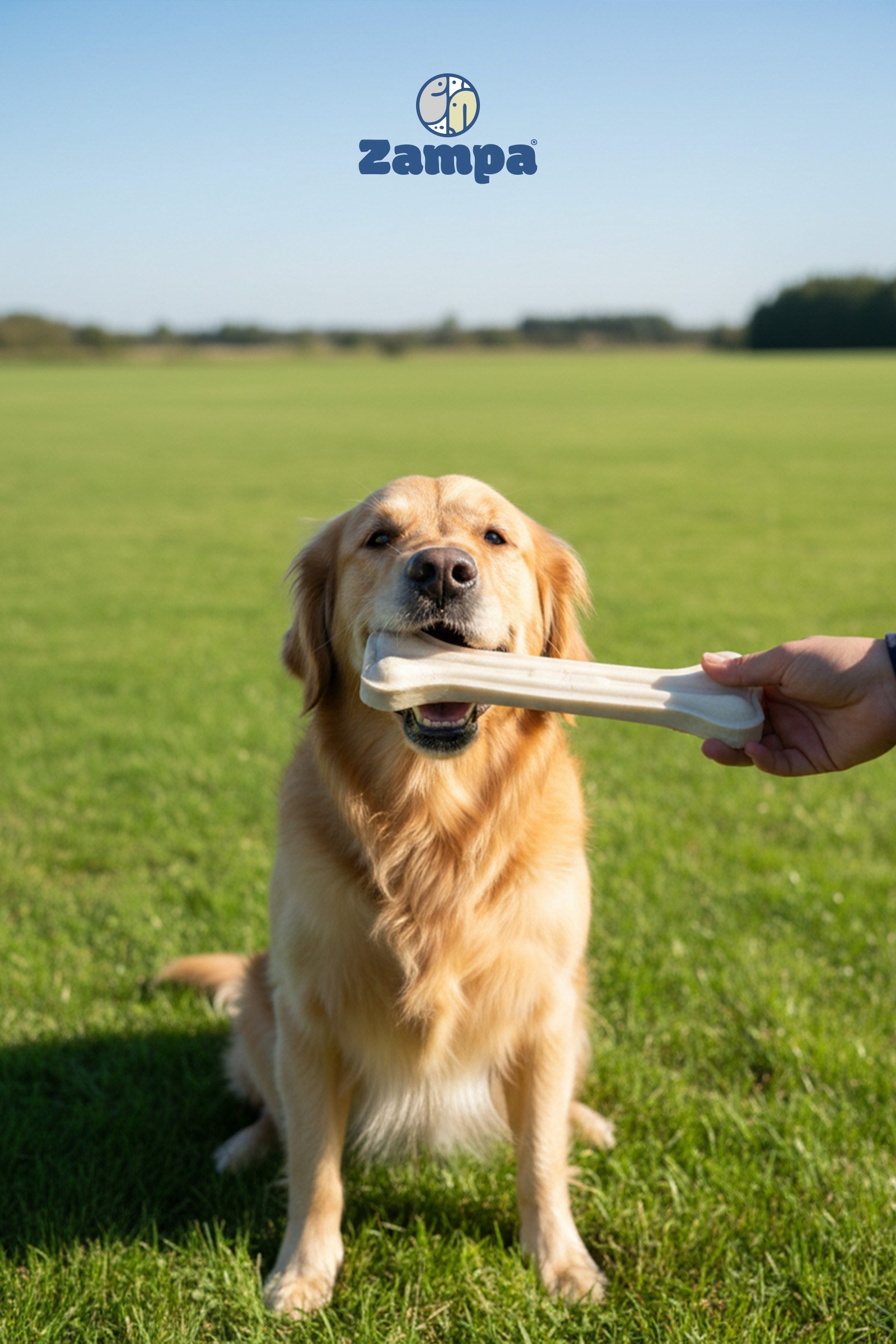 Zampa Beyaz Press Kemik Köpek Ödülü Tekli 260-270g