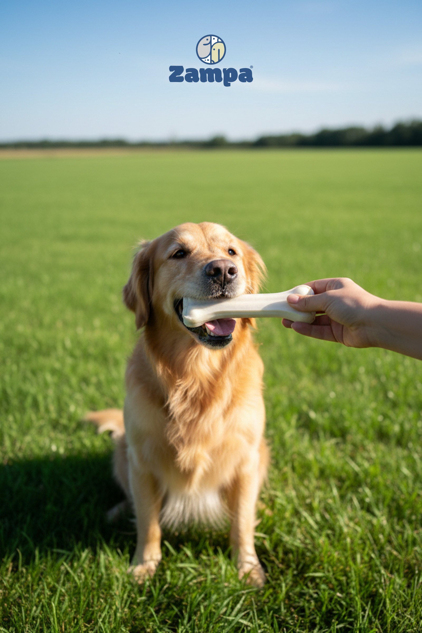 Zampa Beyaz Press Kemik Köpek Ödülü Tekli 160-170g