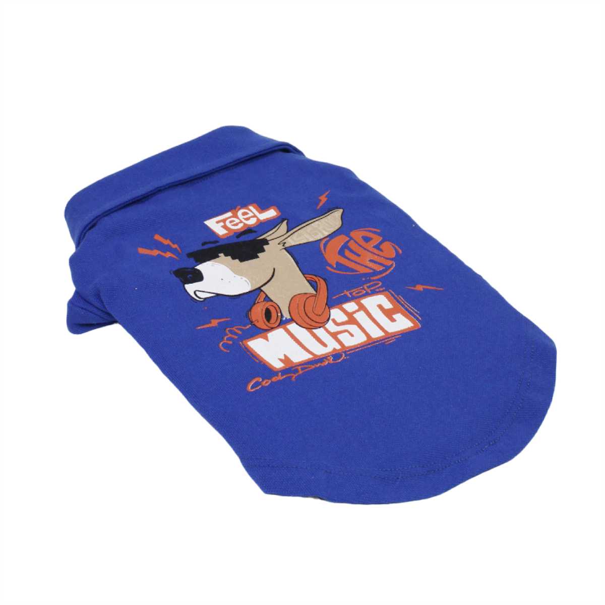 Zampa Feel Music Polo Yaka Kedi Köpek Tshirt Mavi 5li Set