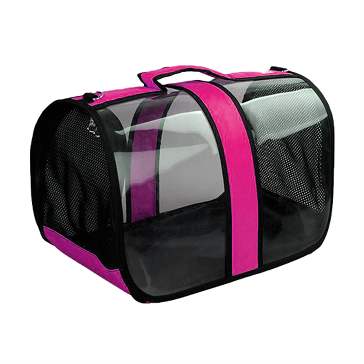 Zampa Flybag Kedi Köpek Şeffaf Taşıma Çantası Pembe 25x26x44 cm