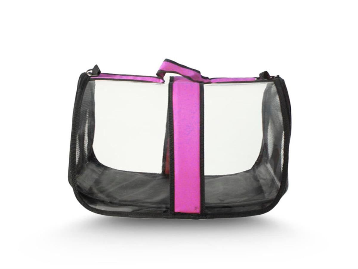 Zampa Flybag Kedi Köpek Şeffaf Taşıma Çantası Pembe 25x26x44 cm