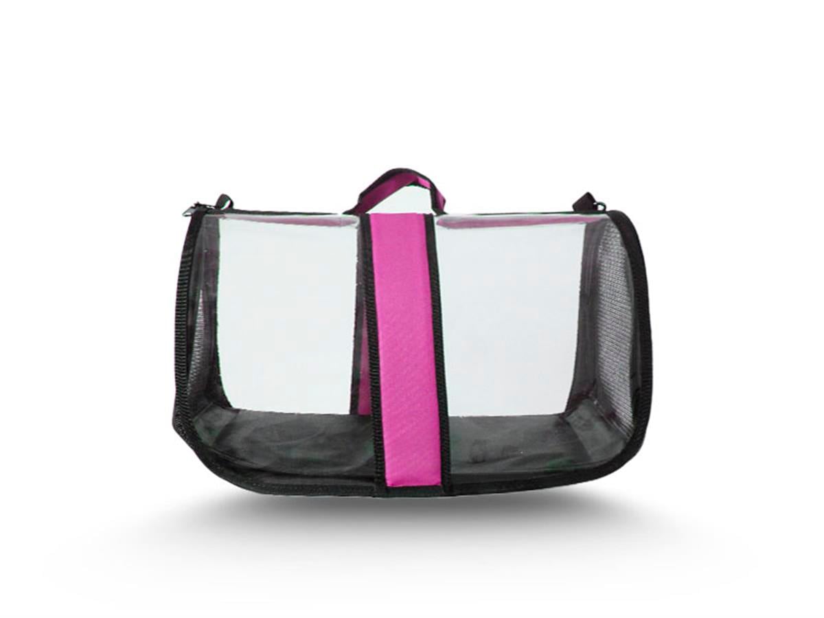 Zampa Flybag Kedi Köpek Şeffaf Taşıma Çantası Pembe 25x26x44 cm