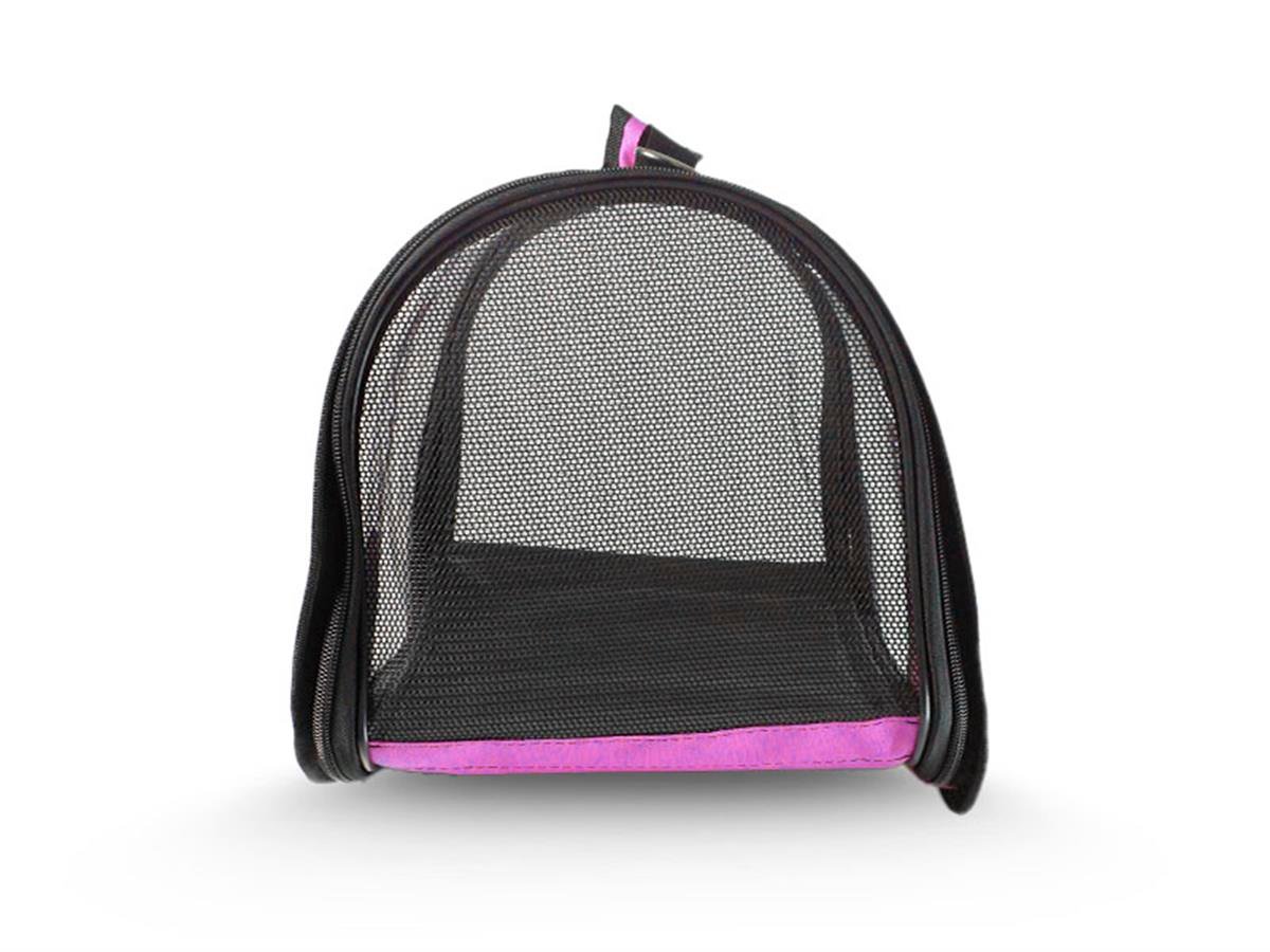 Zampa Flybag Kedi Köpek Şeffaf Taşıma Çantası Pembe 25x26x44 cm