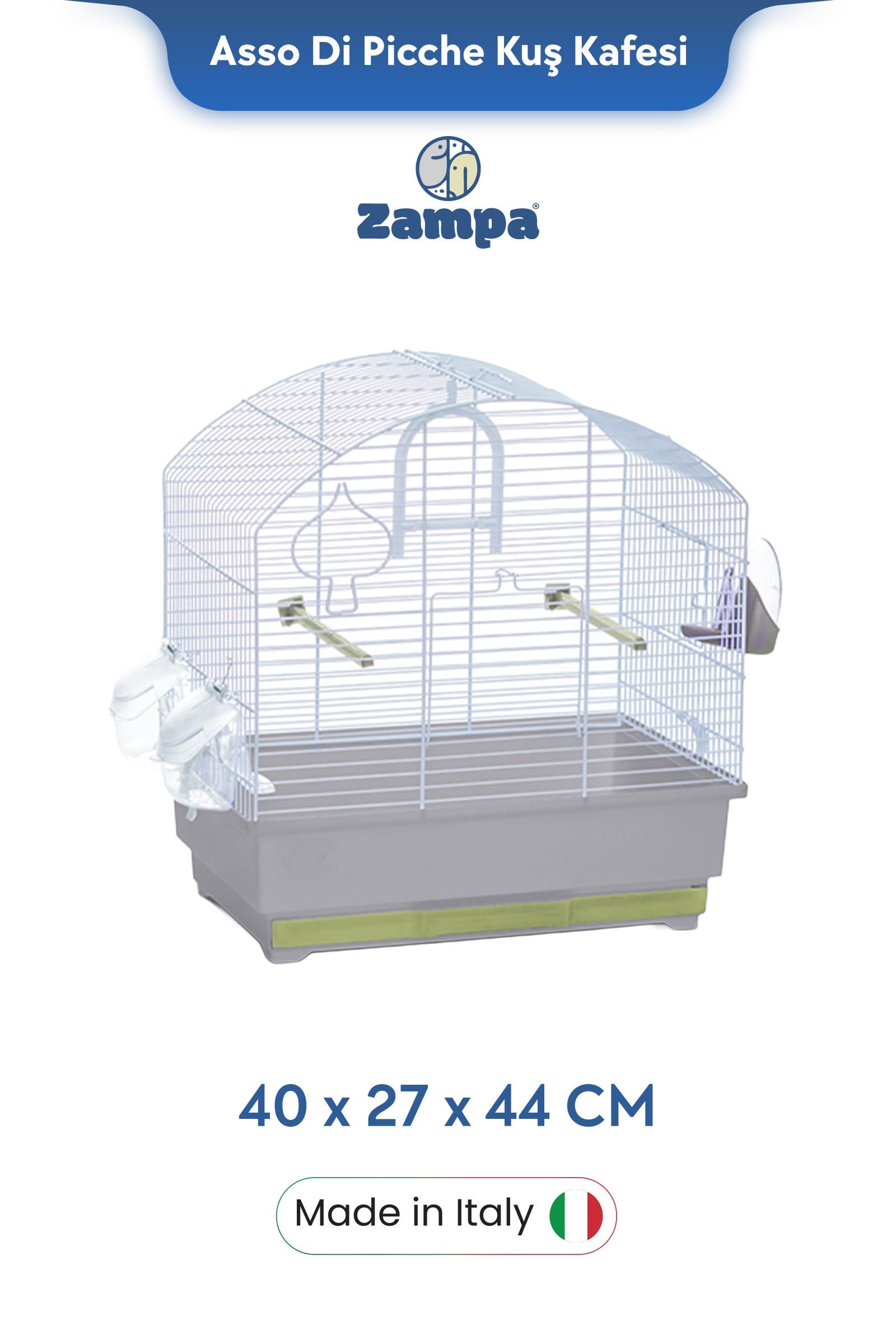 Zampa Plus ASSO DI PICCHE Kuş Kafesi 40x27x44 cm