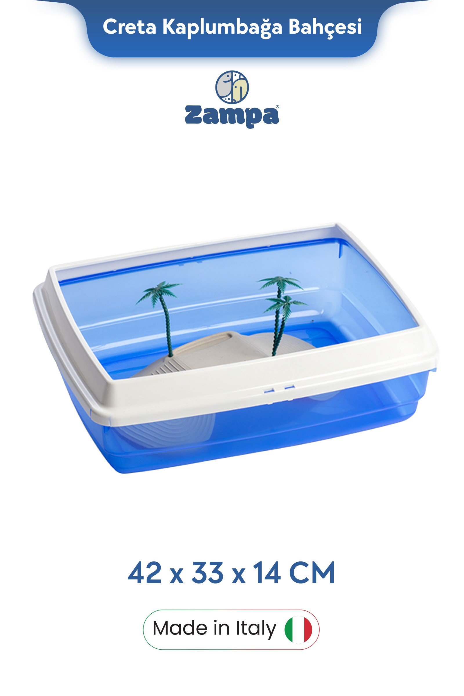 Zampa Plus Creta Kaplumbağa Bahçesi 42x33x14 cm