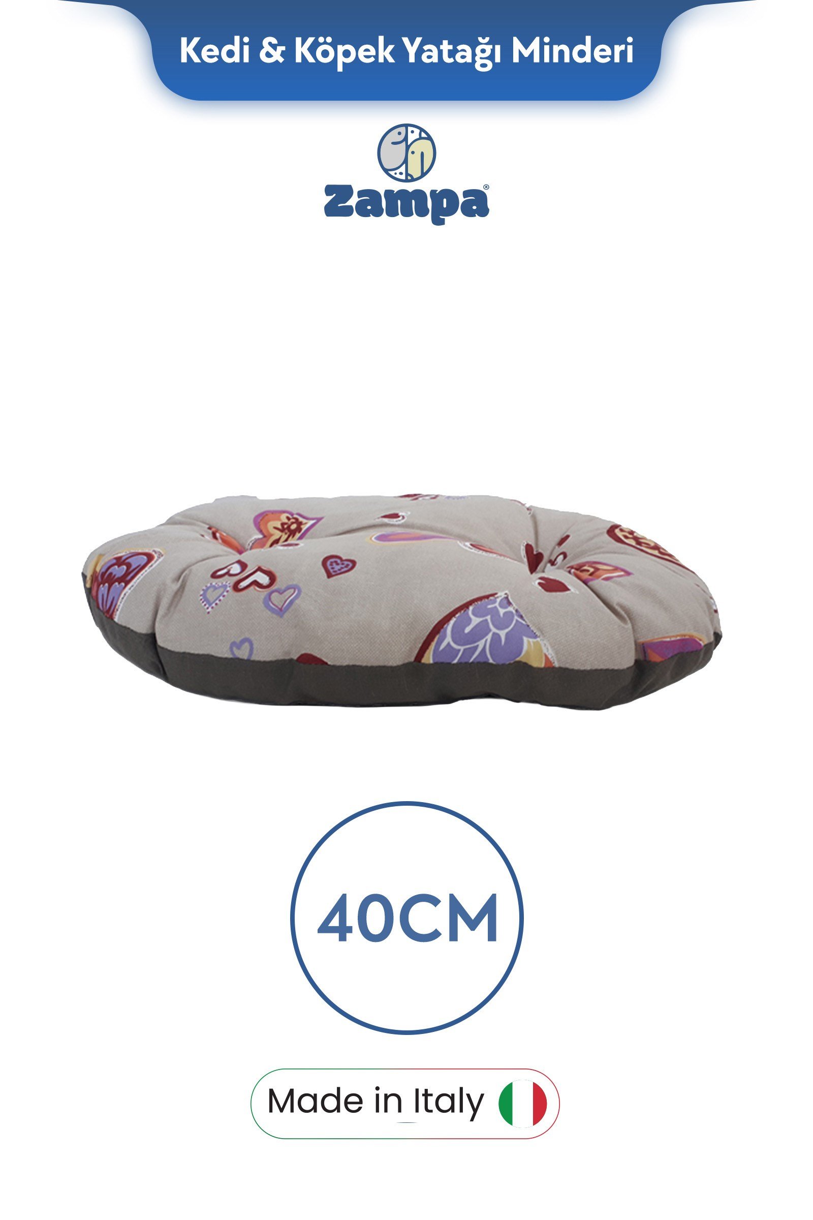 Zampa Plus Gena Kedi & Köpek Minderi Karışık Renkli 1 - 40x28 x11 cm