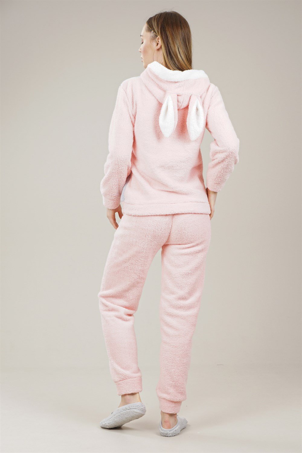 Women's 2Pcs Pajama Set with Hoodie PowderVO1068