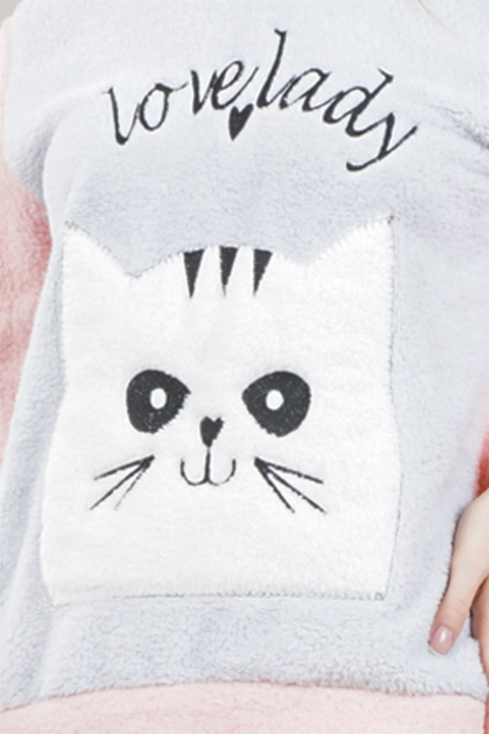 Women's 2Pcs Pajama Set with Hoodie PowderVO1068
