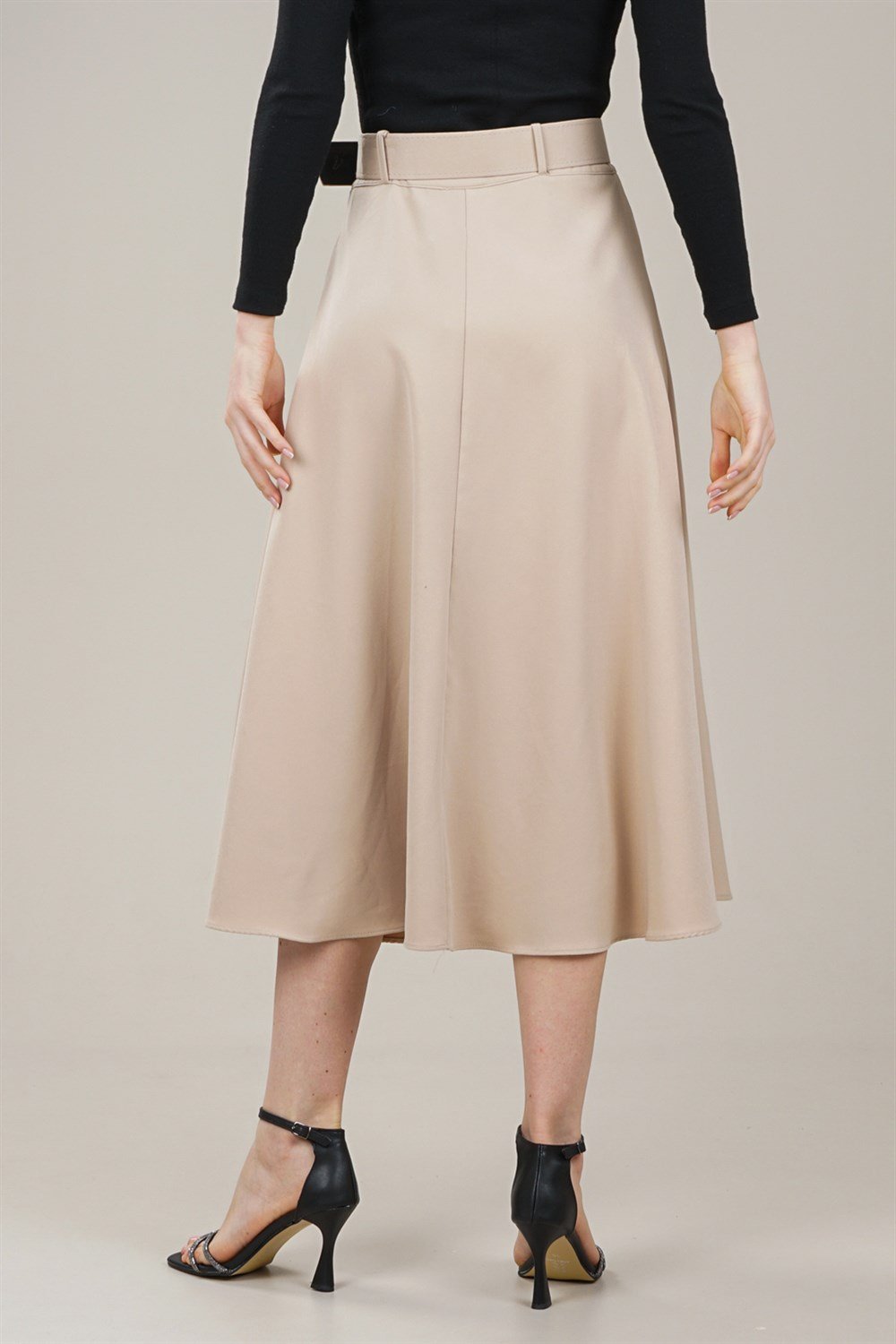 تنورة واسعة بحزام للنساء حجريAS0280