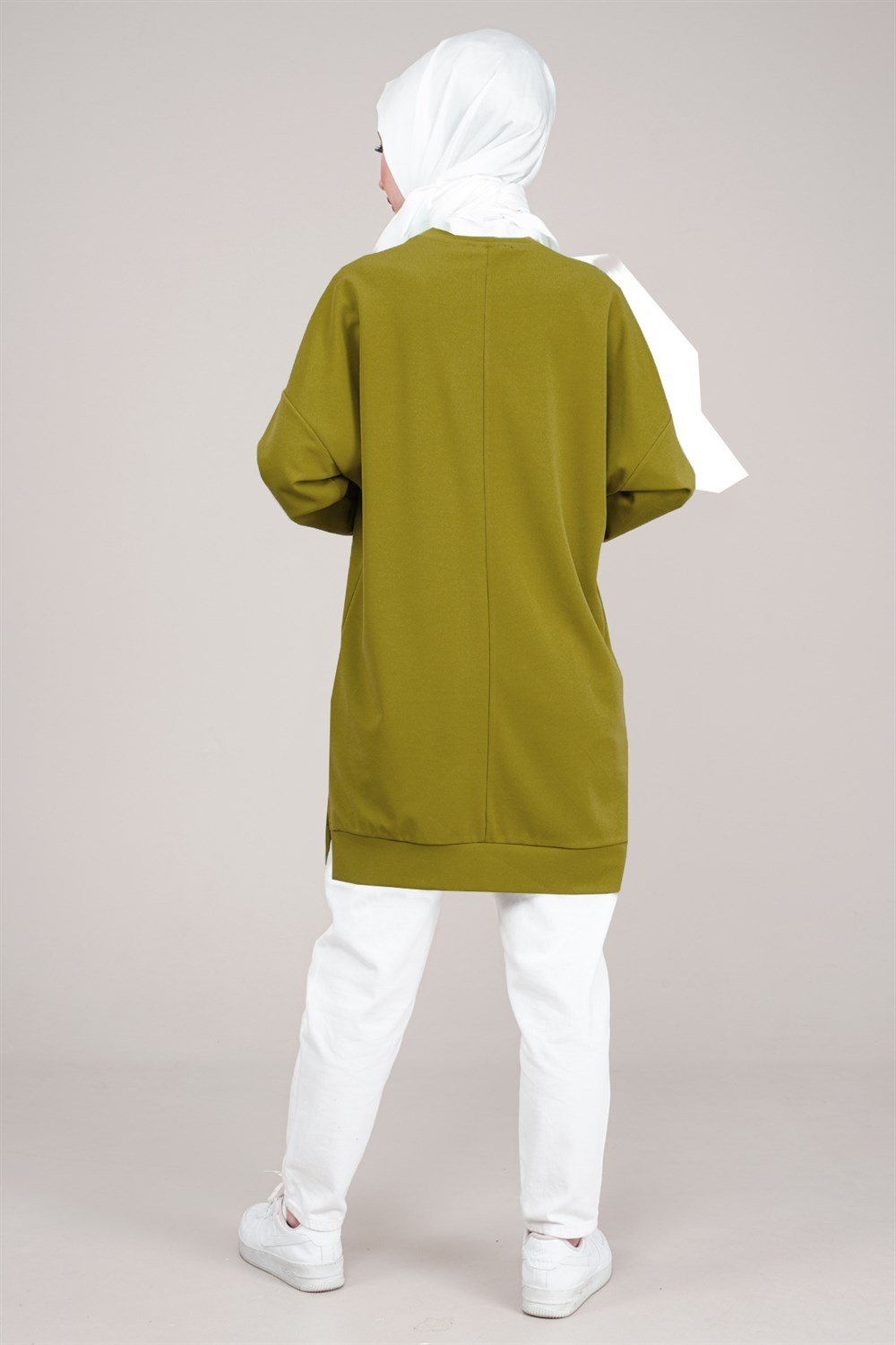 Kadın Oversize Sweatshirt  Açık YeşilES3059