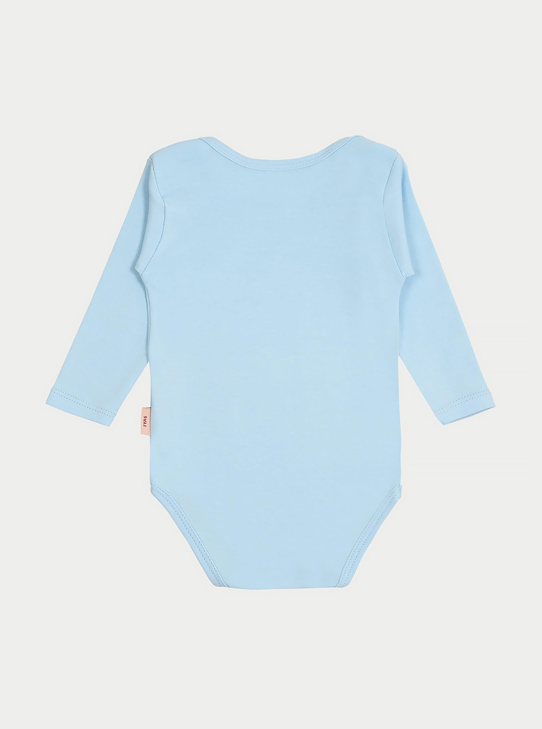 5'Li Zıbın Uzun Kollu %100 Pamuk Çıtçıtlı Bebek Body