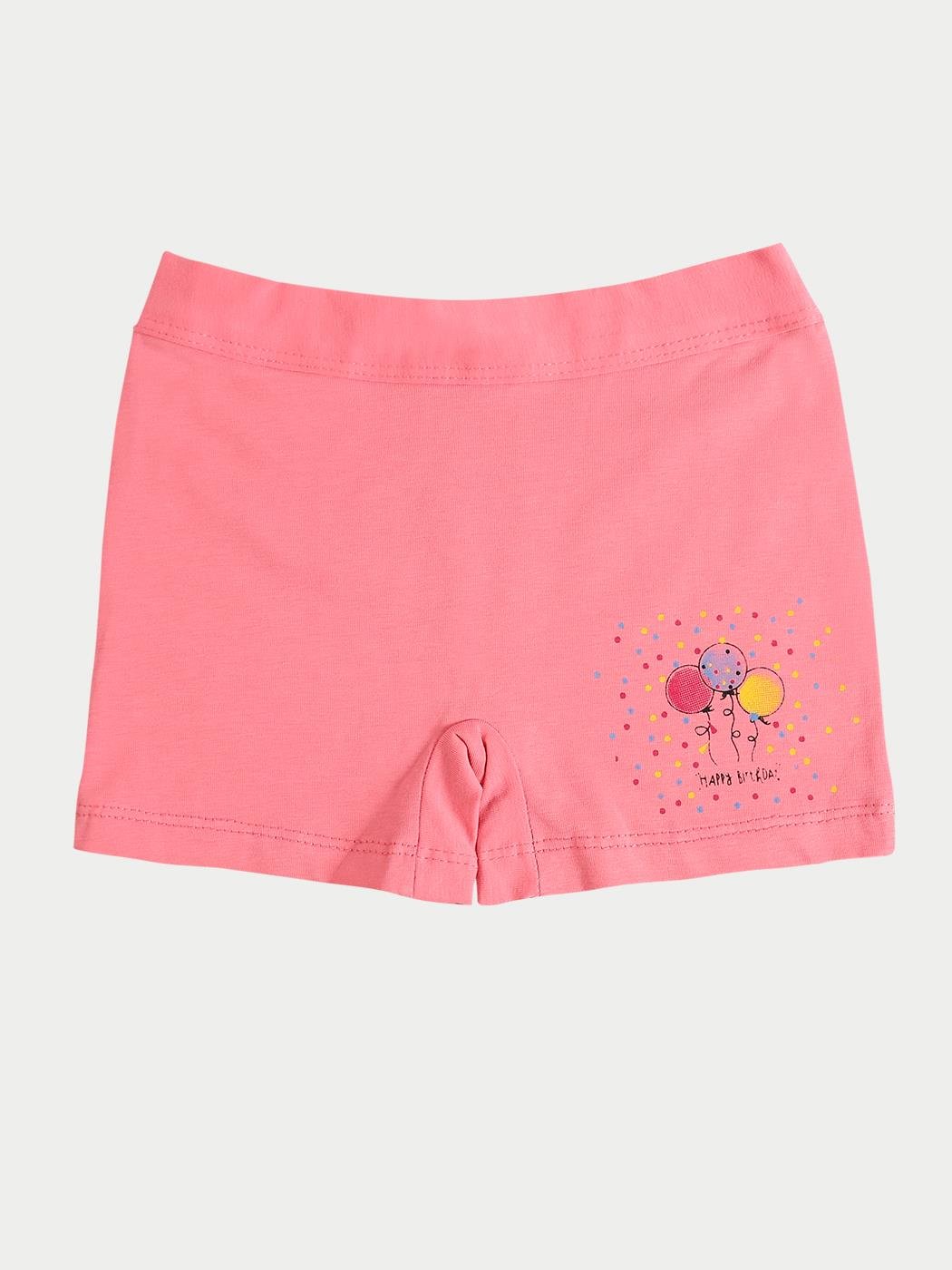 6'lı Kız Çocuk Pamuklu Happy & Rain Karışık Boxer Şort