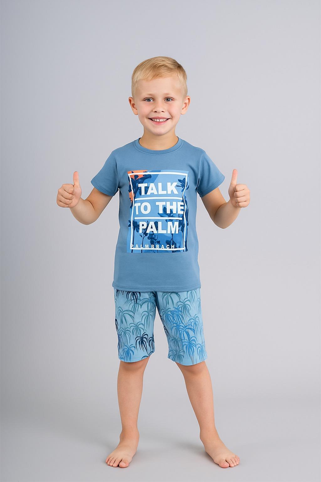 Erkek Çocuk 3'lü %100 Pamuklu 10-11-12 Yaş Pijama Takımı Model:104