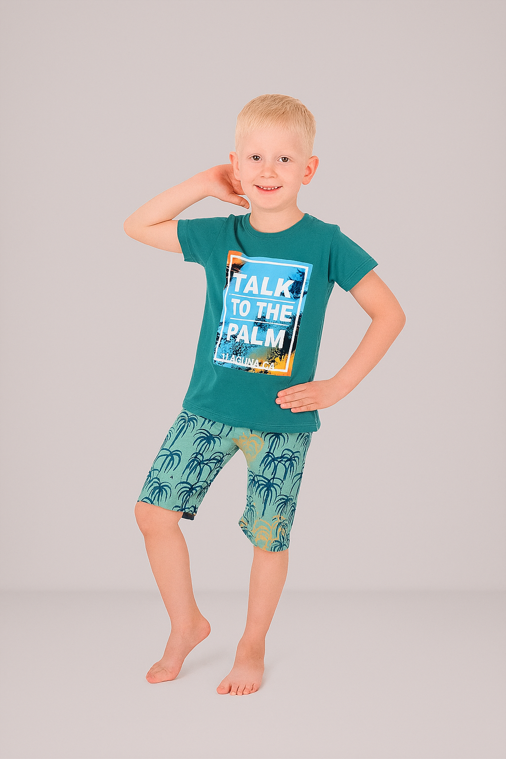 Erkek Çocuk 3'lü %100 Pamuklu 4-5-6 Yaş Pijama Takımı Model:112