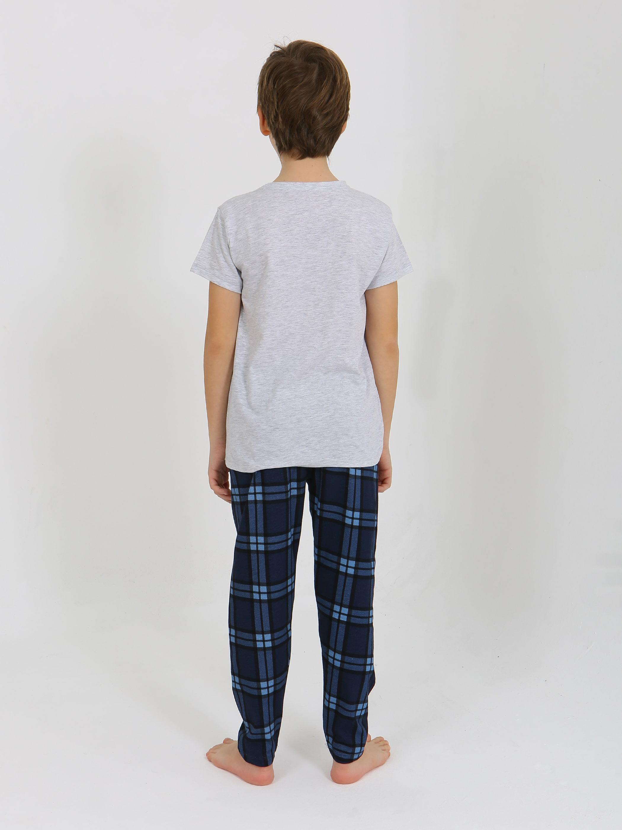 Erkek Çocuk Kısa Kollu %100 Pamuklu Pijama Takımı League