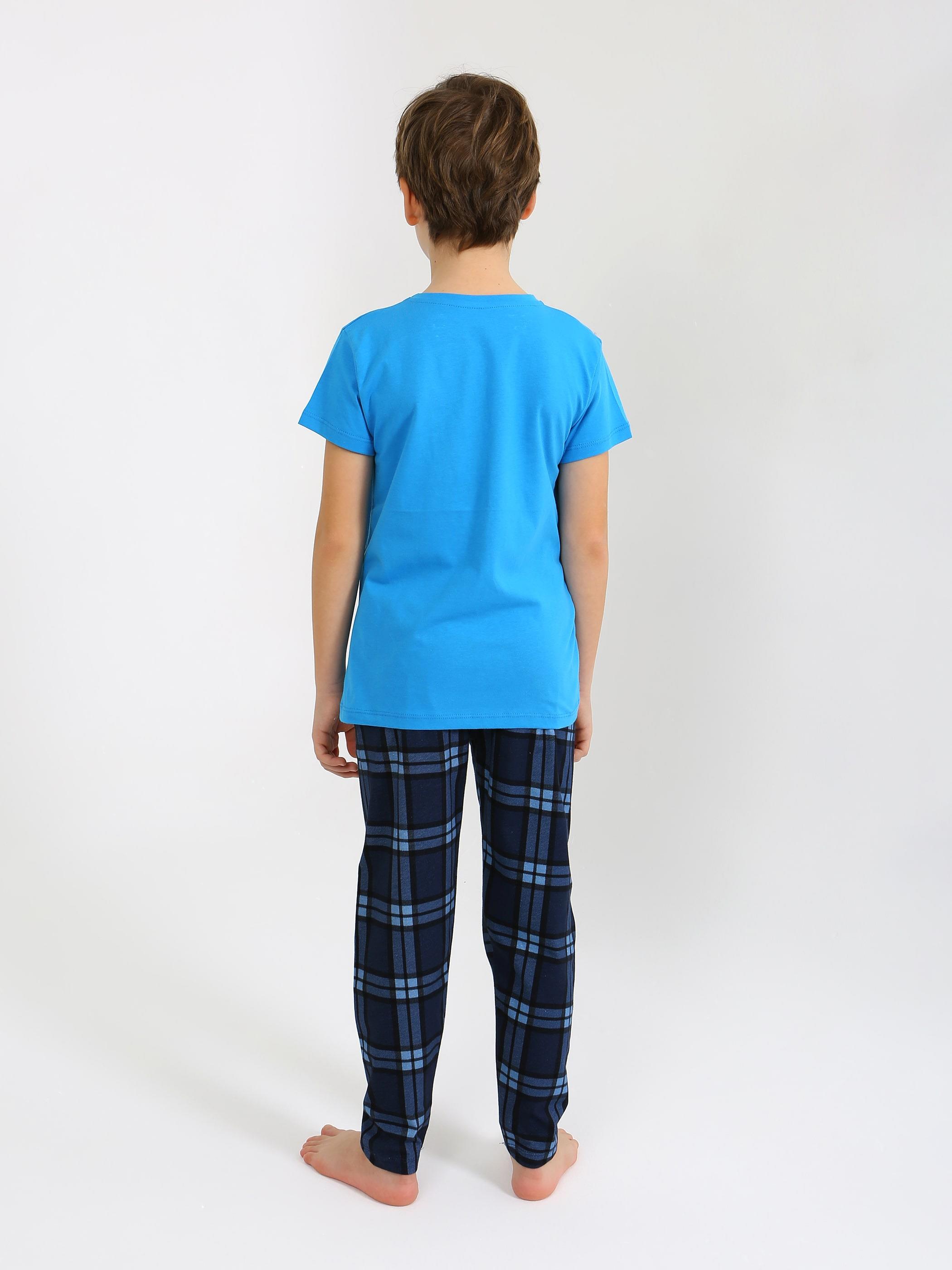 Erkek Çocuk Kısa Kollu %100 Pamuklu Pijama Takımı League