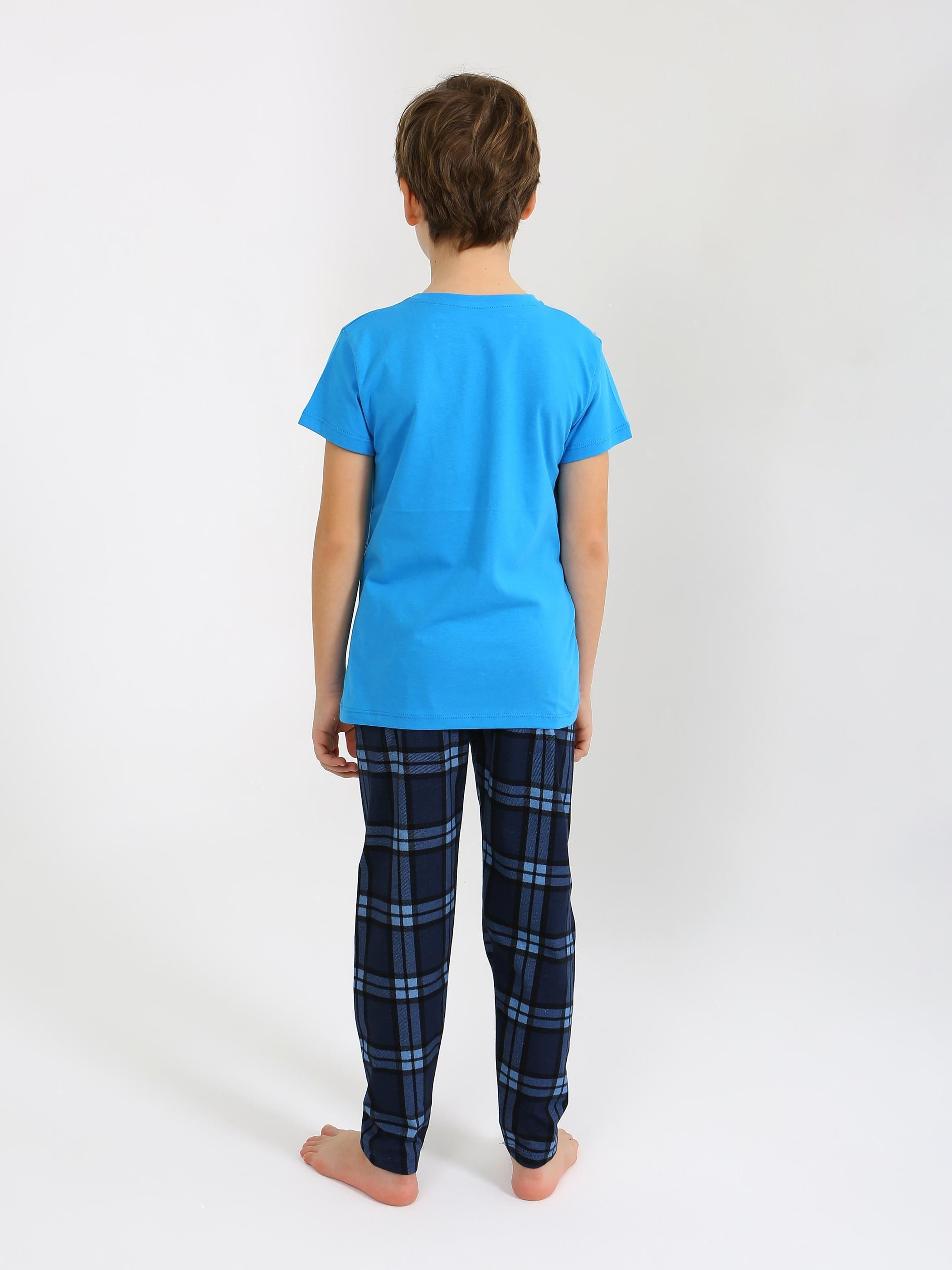 Erkek Çocuk Kısa Kollu %100 Pamuklu Pijama Takımı League