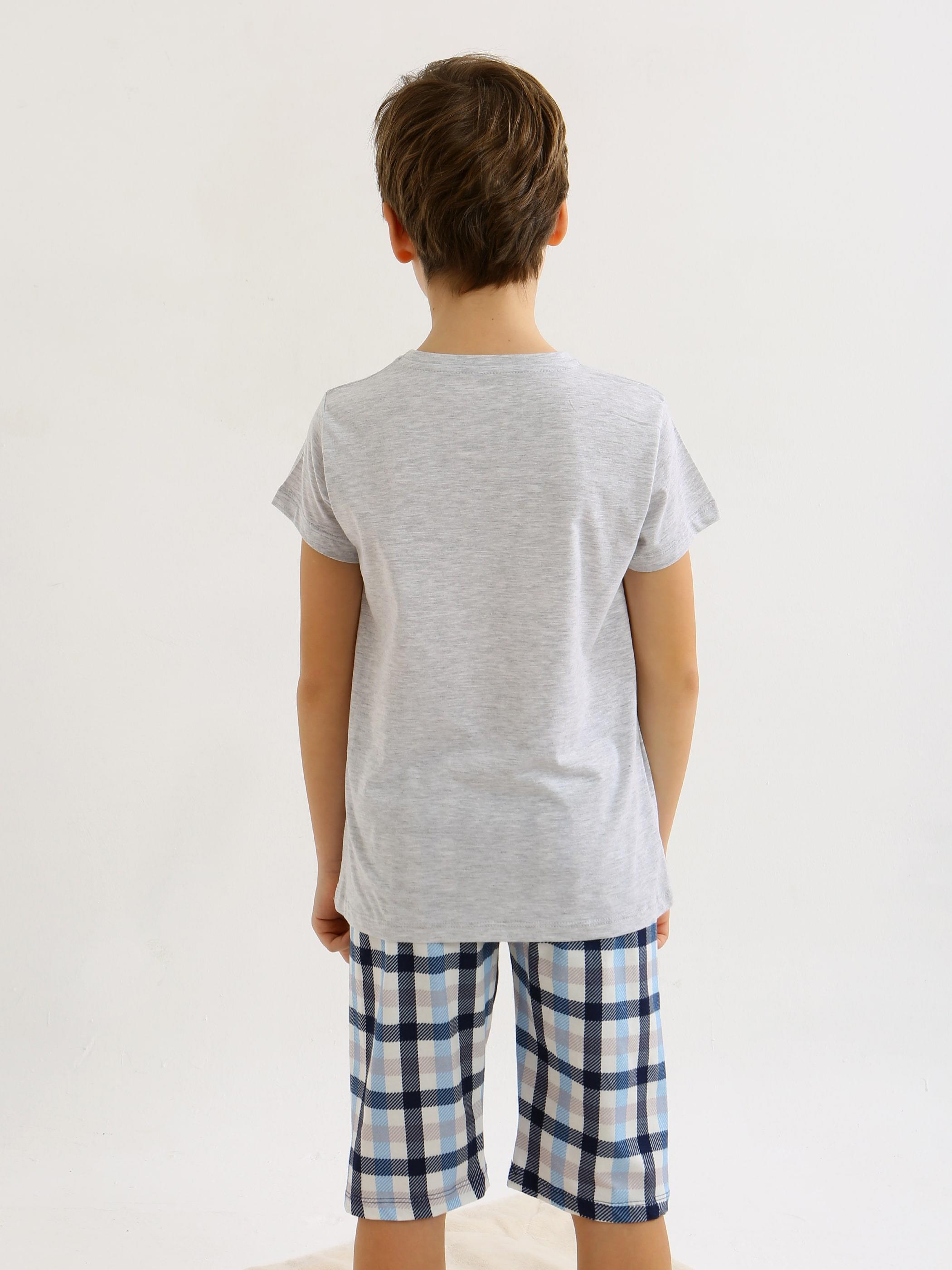 Erkek Çocuk Kısa Kollu Kapri %100 Pamuklu Pijama Takımı Hello Weekend