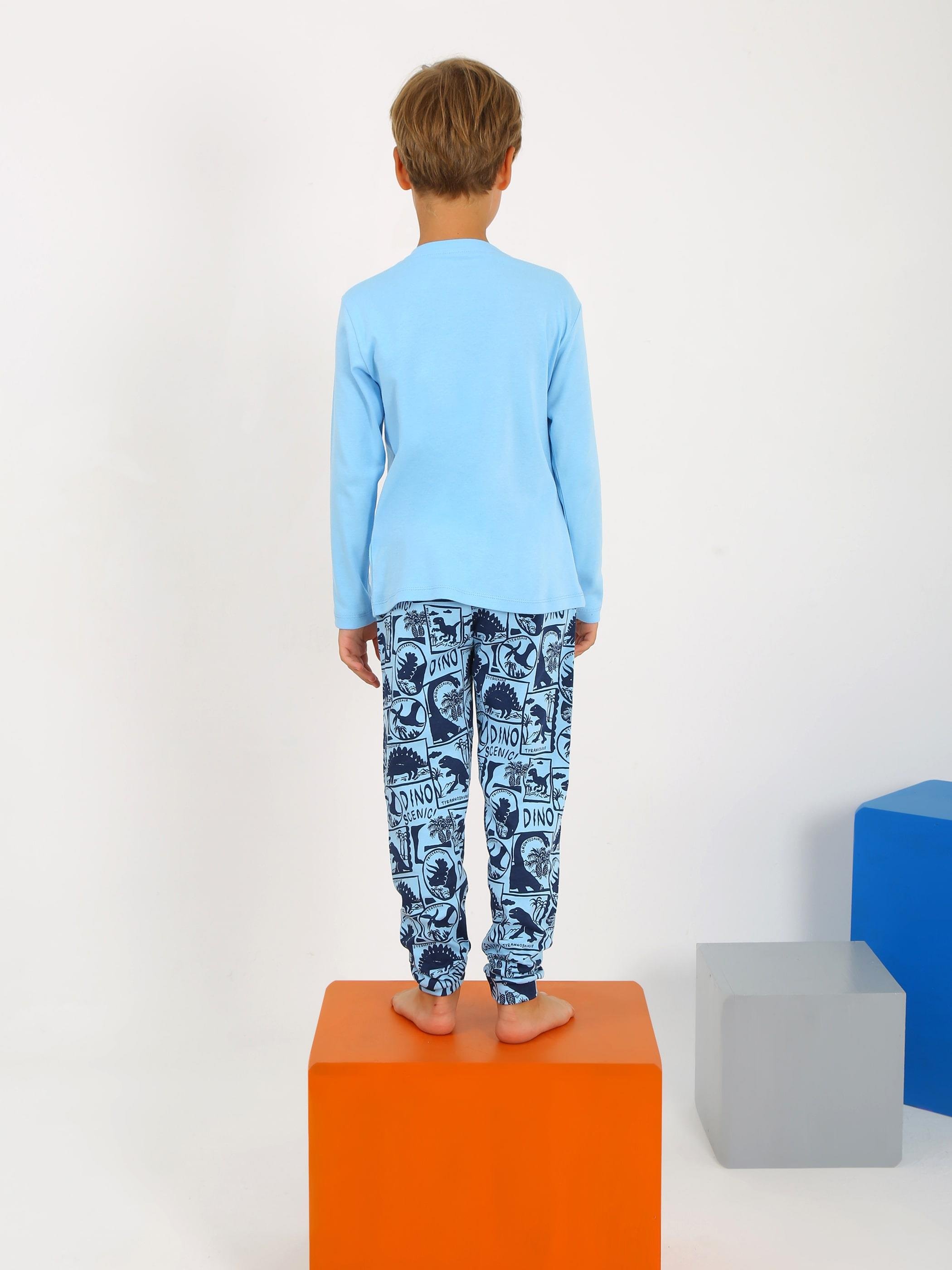 Erkek Çocuk Uzun Kollu %100 Pamuklu Pijama Takımı Brave