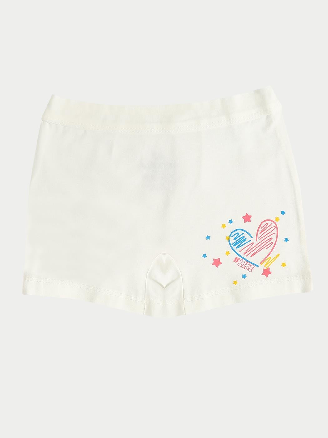 Kız Çocuk Pamuklu 3'lü Atlet 3'lü Şort Boxer Karışık Renk Happy 6 Parça Set