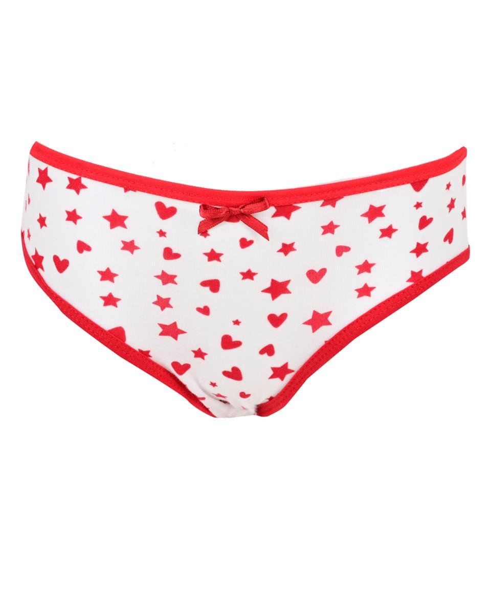 Kız Çocuk Slip Kalp-Yıldız-Çiçek Desenli 3'Lü Set