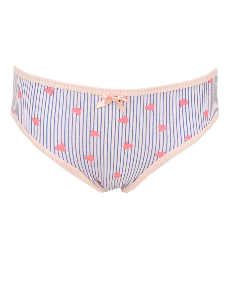 Kız Çocuk Slip Kalp-Yıldız-Çiçek Desenli 3'Lü Set