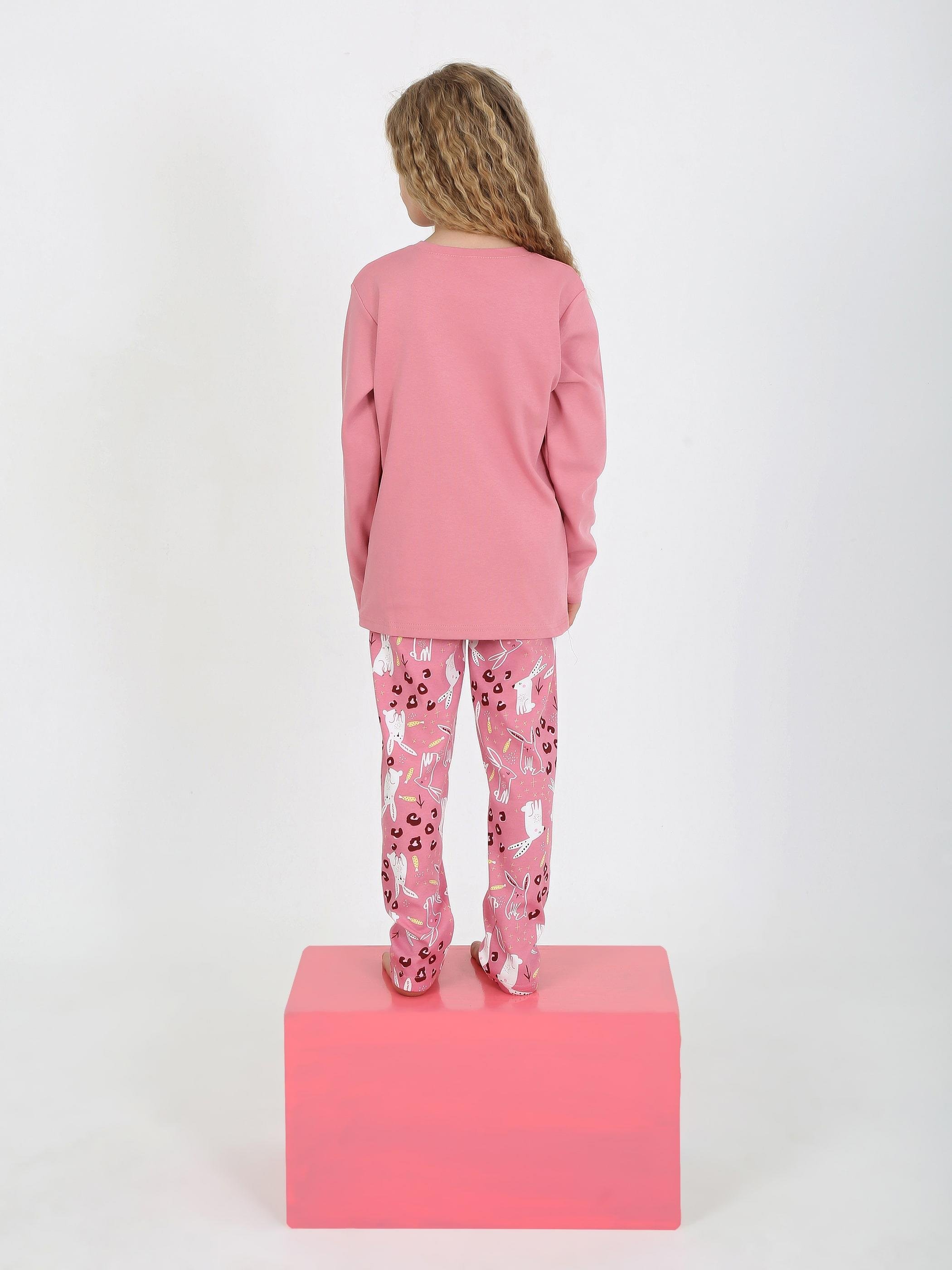 Kız Çocuk Uzun Kollu %100 Pamuklu Pijama Takımı Hippity Hoppity