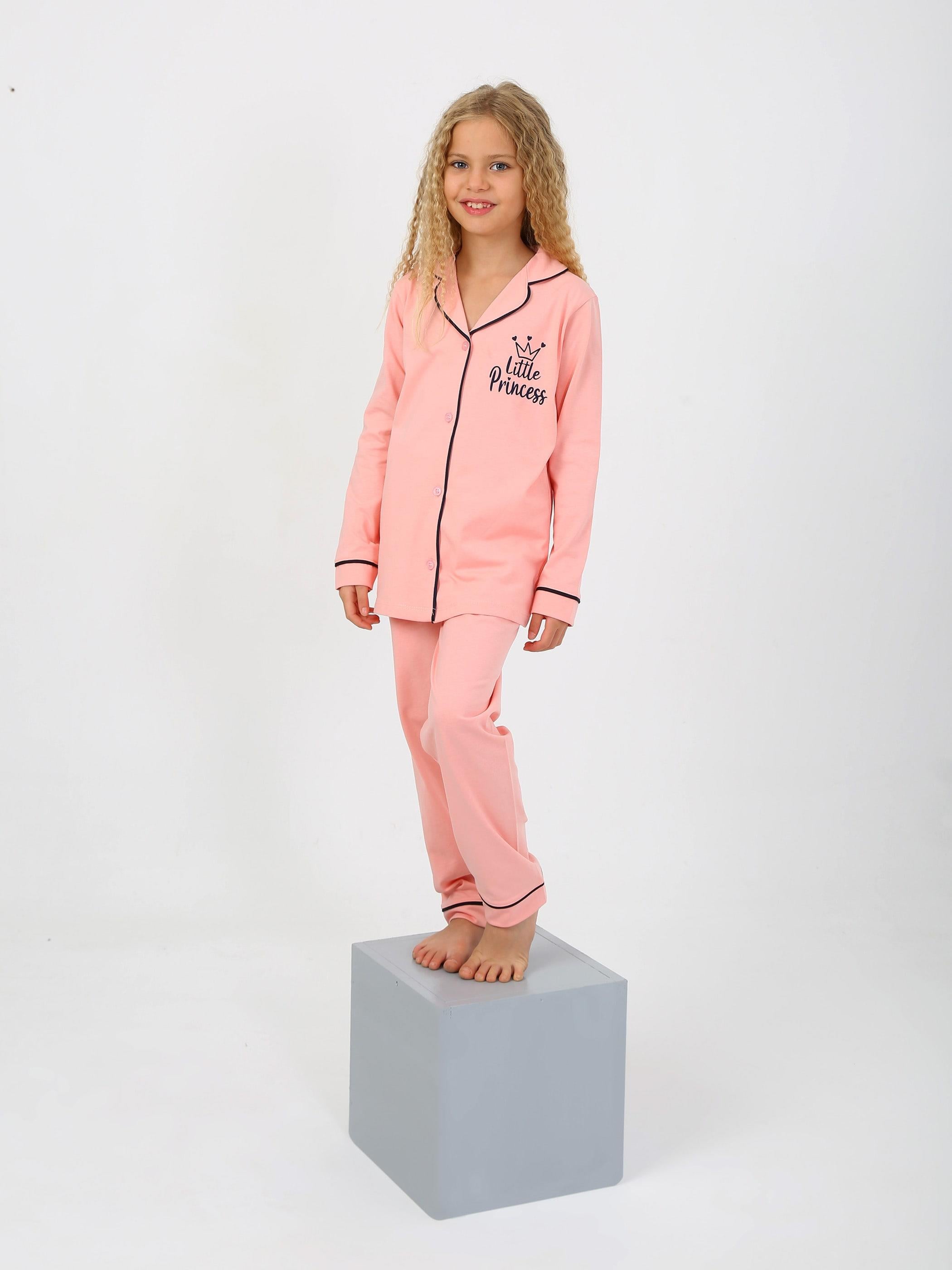 Kız Çocuk Uzun Kollu %100 Pamuklu Pijama Takımı Little Princess