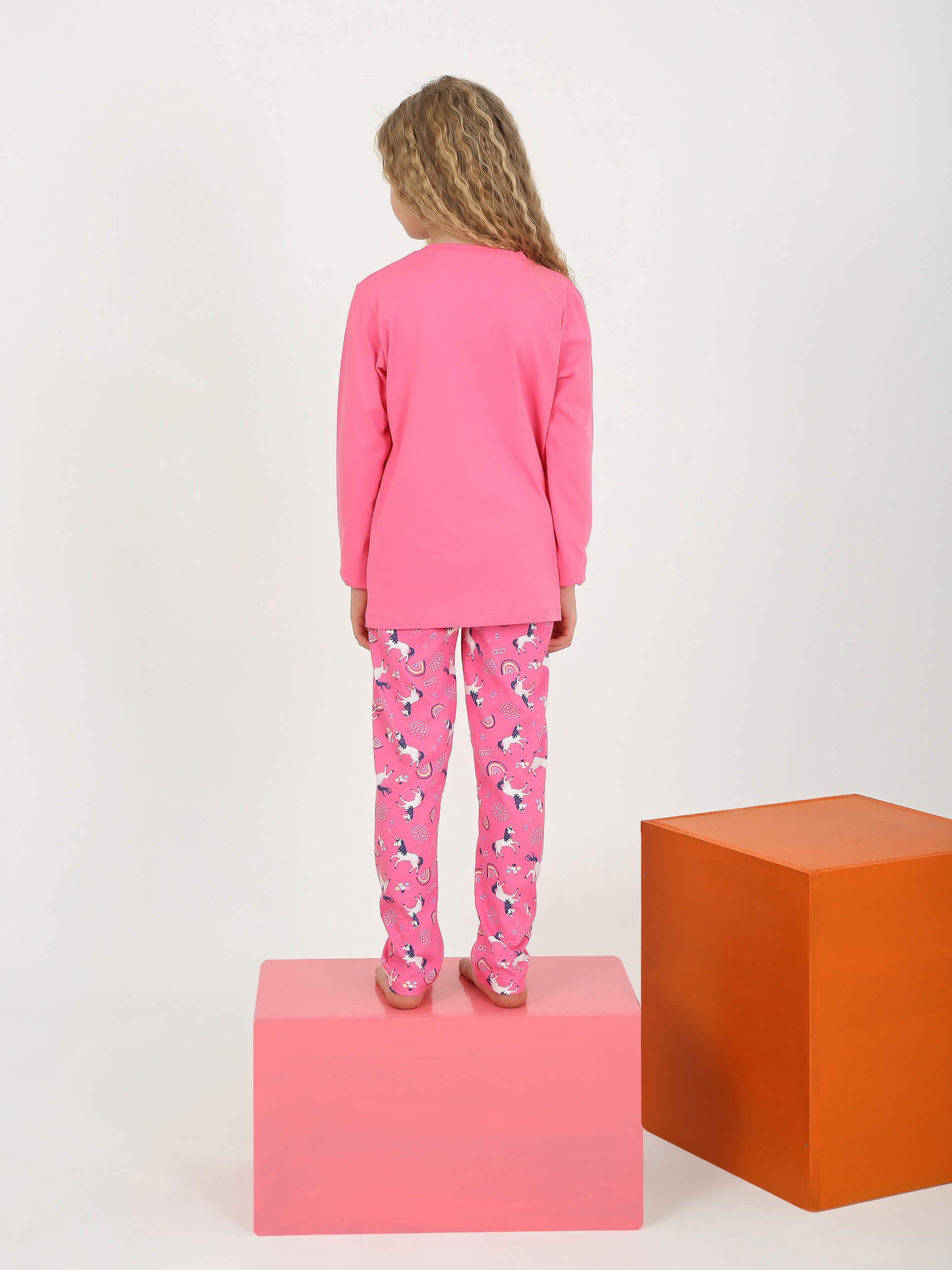 Kız Çocuk Uzun Kollu Pijama Takımı My Friend Unicorn