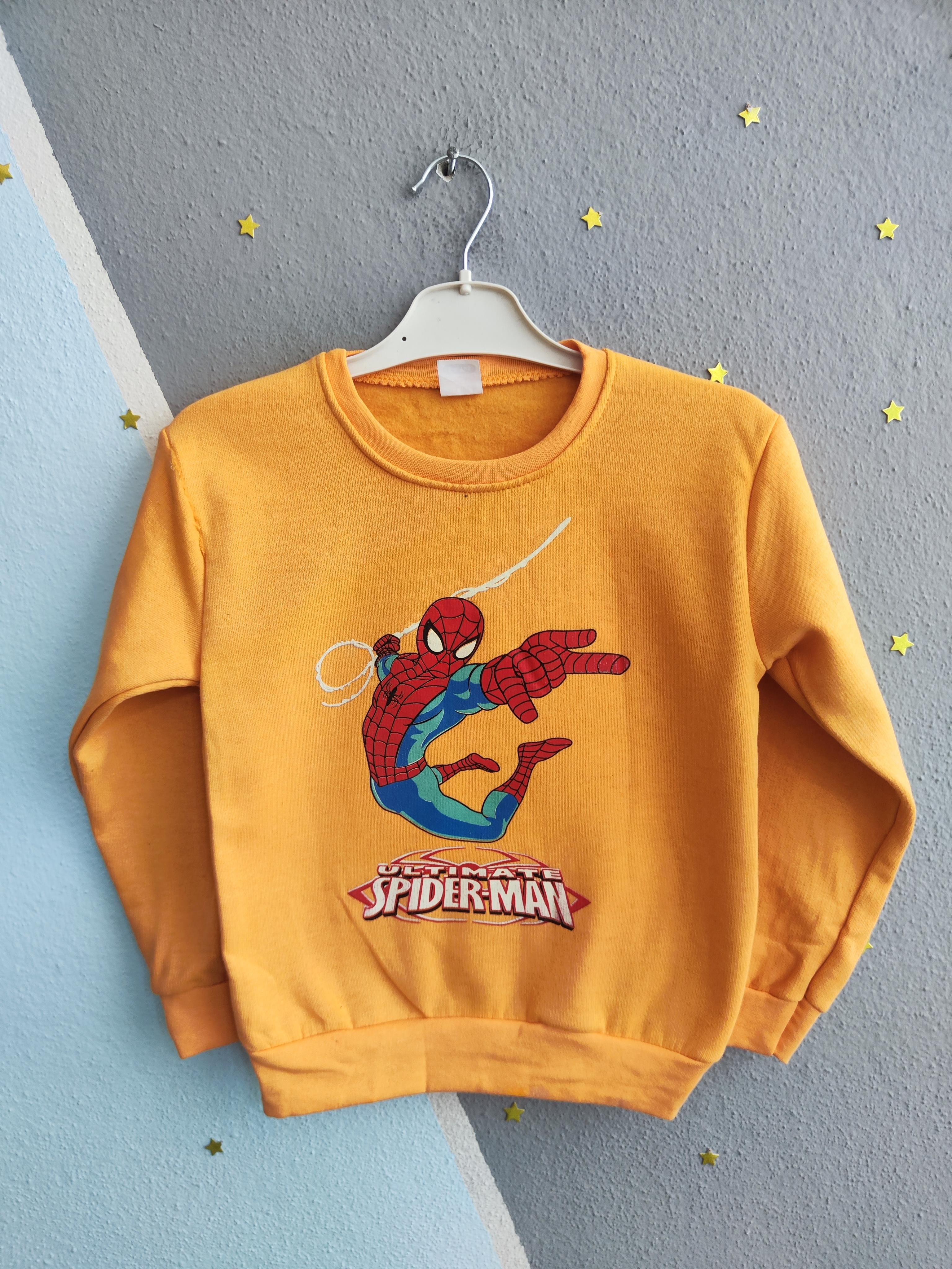1235 - Spider-man Baskılı Erkek Takım- Sarı
