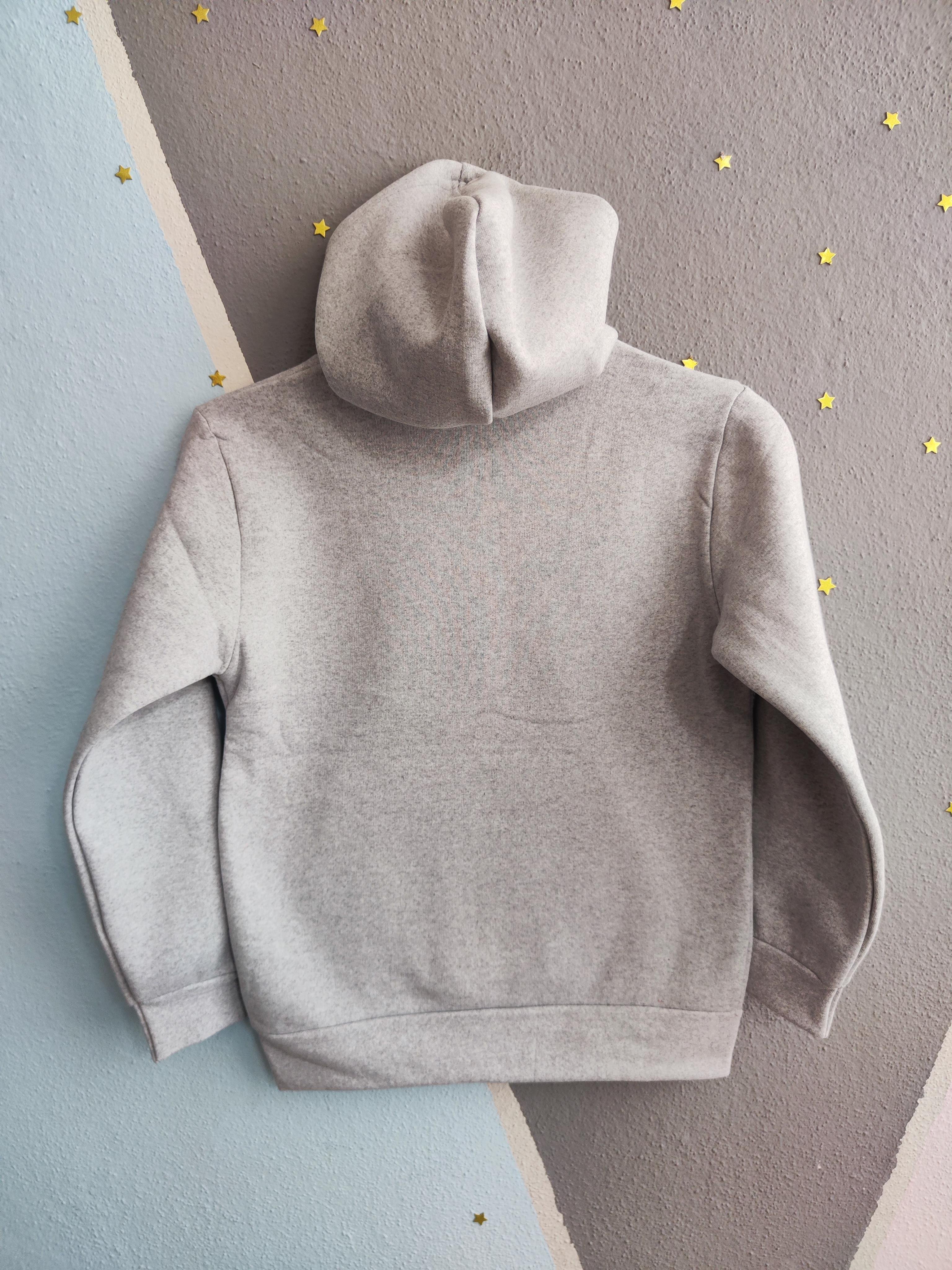 1270 - Rocky Balboa Baskılı Kapüşonlu Erkek Sweat - Gri