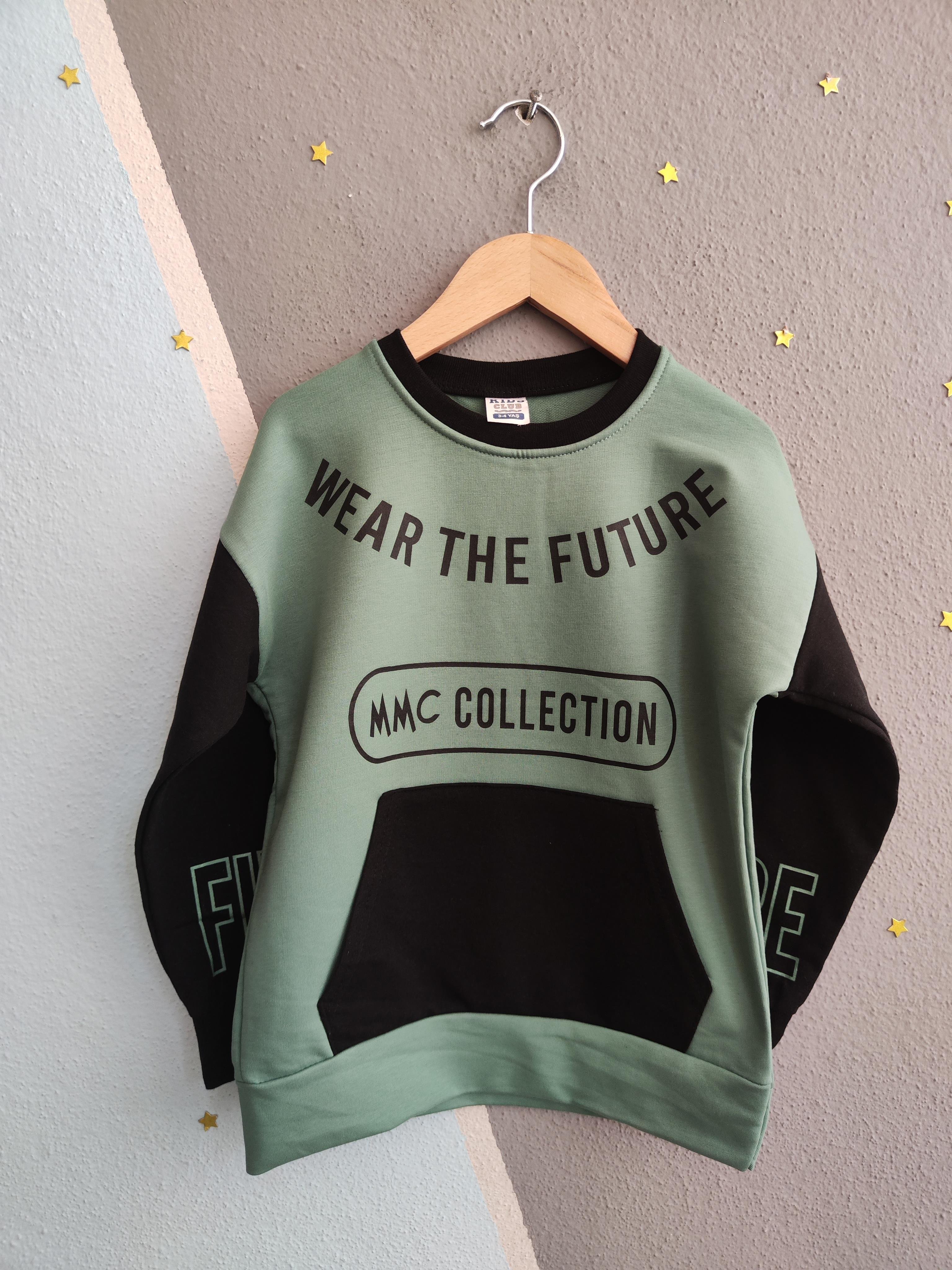 1698 - Wear The Future Baskılı Erkek Çocuk Takım - Mint Yeşili