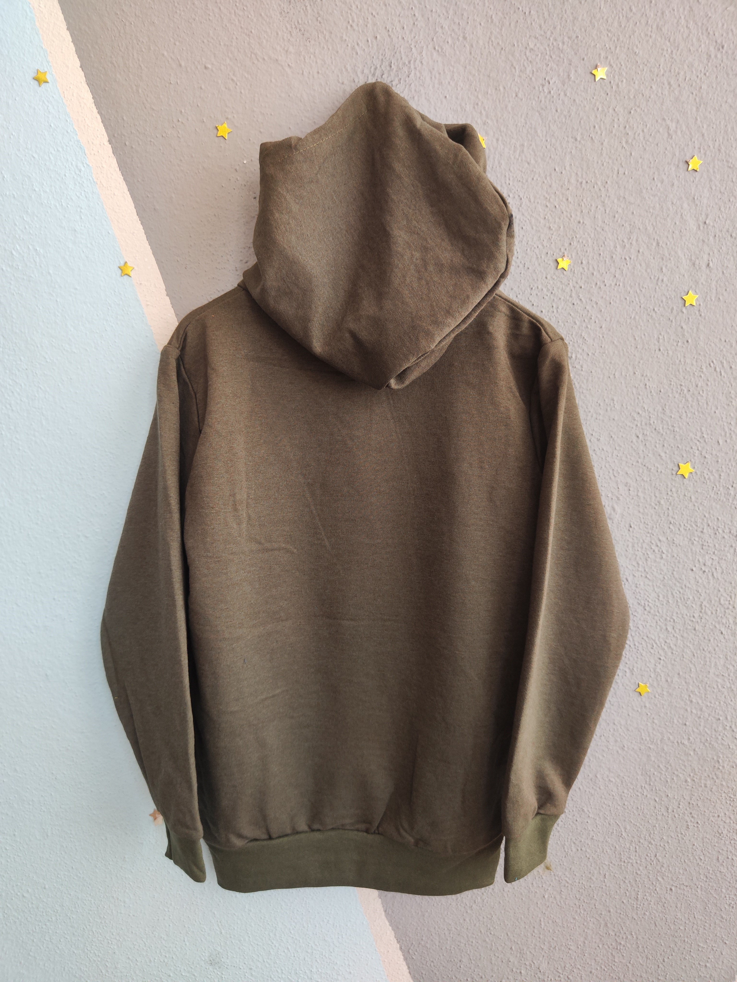 2119 - Baskılı Kapüşonlu Erkek Çocuk Sweatshirt - Haki