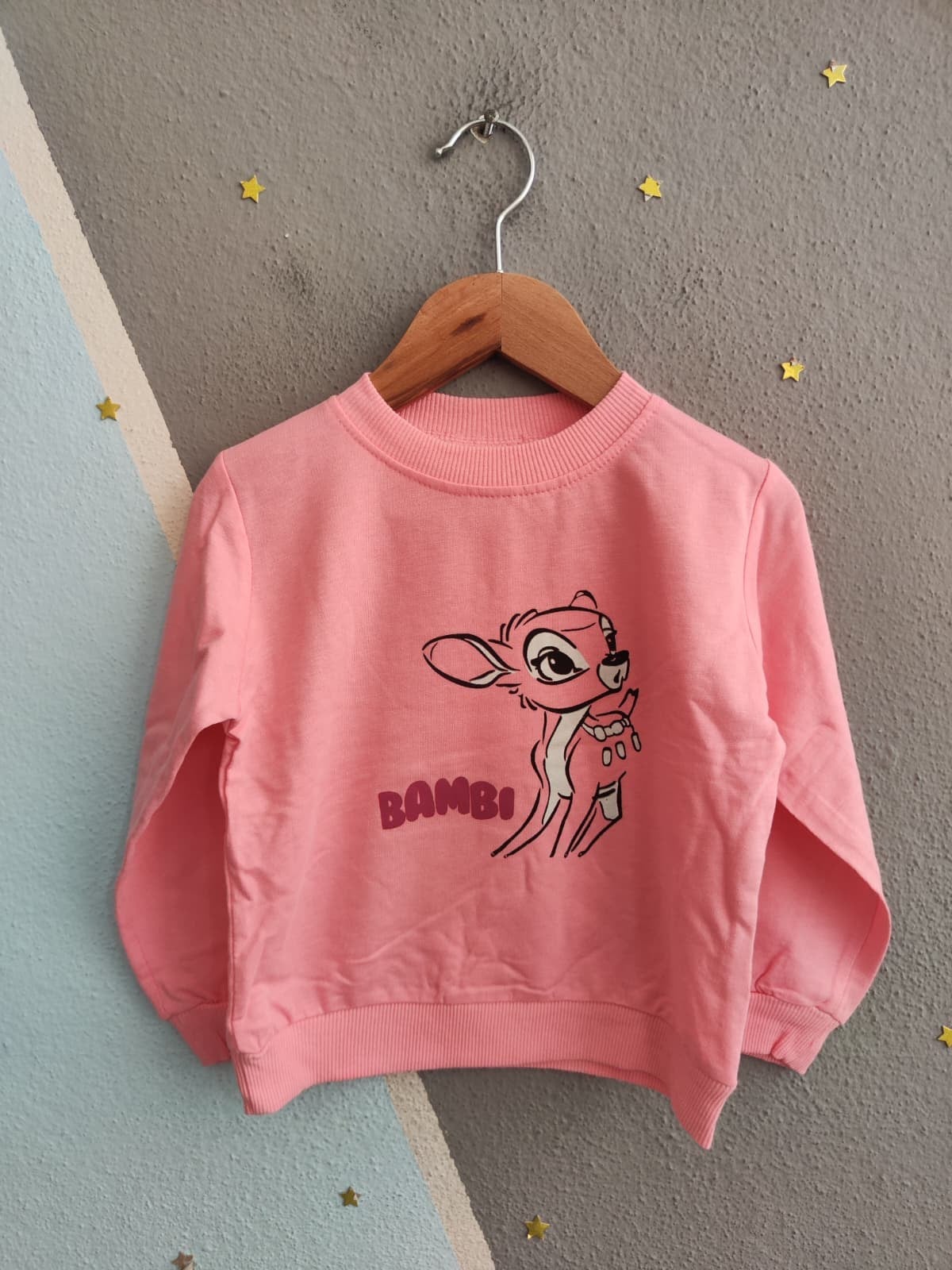 2133 - Baskılı Aksesuarlı Kız Çocuk Takımı - Pembe