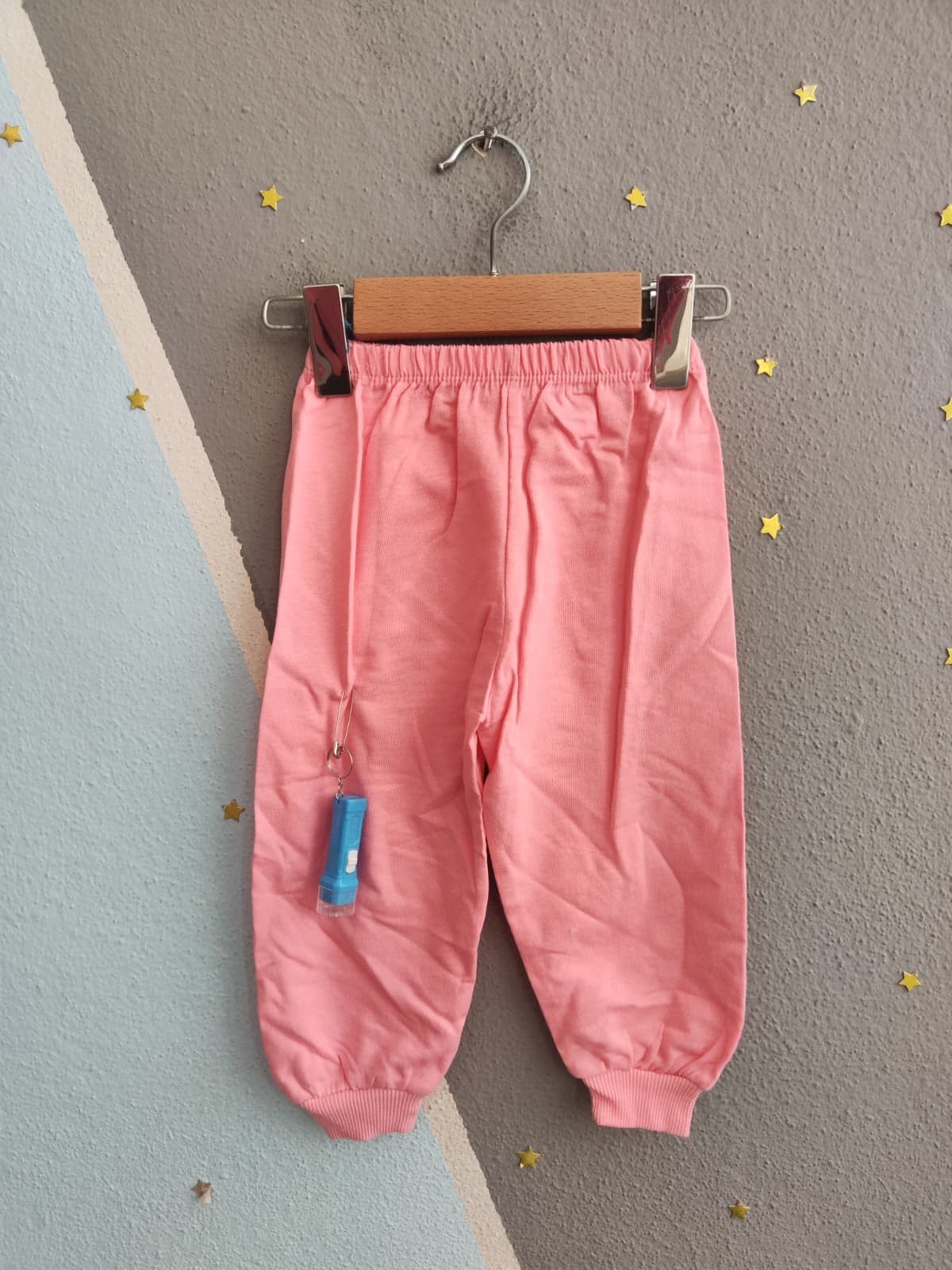 2133 - Baskılı Aksesuarlı Kız Çocuk Takımı - Pembe