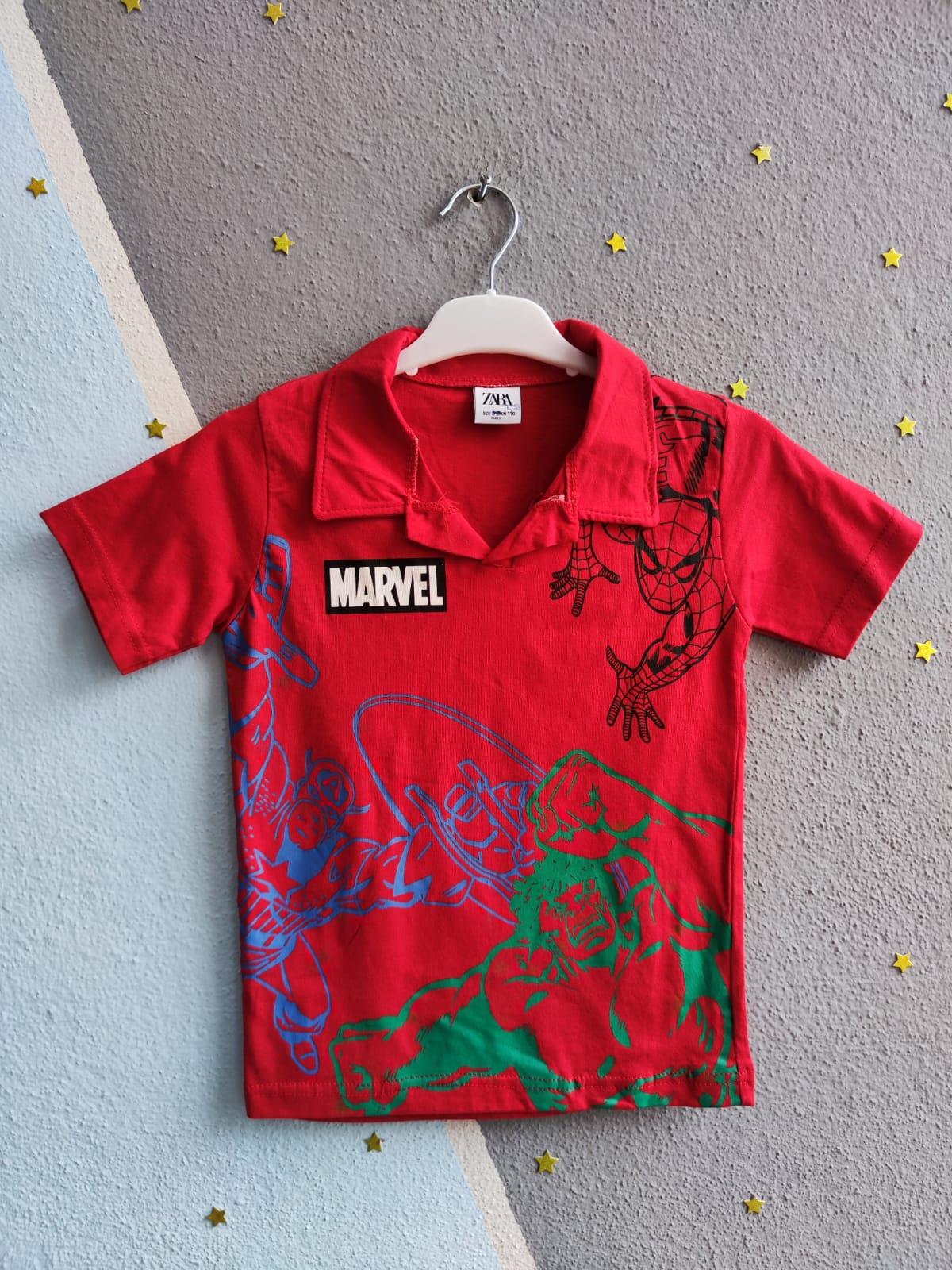 Marvel Baskılı Marka Erkek Takım - Kırmızı