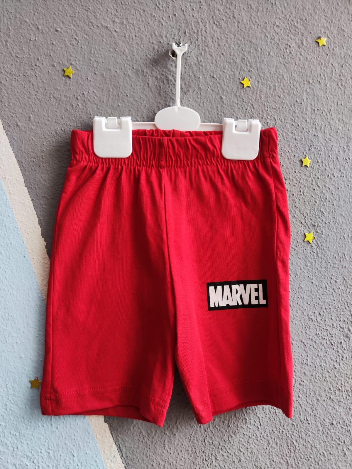 Marvel Baskılı Marka Erkek Takım - Kırmızı