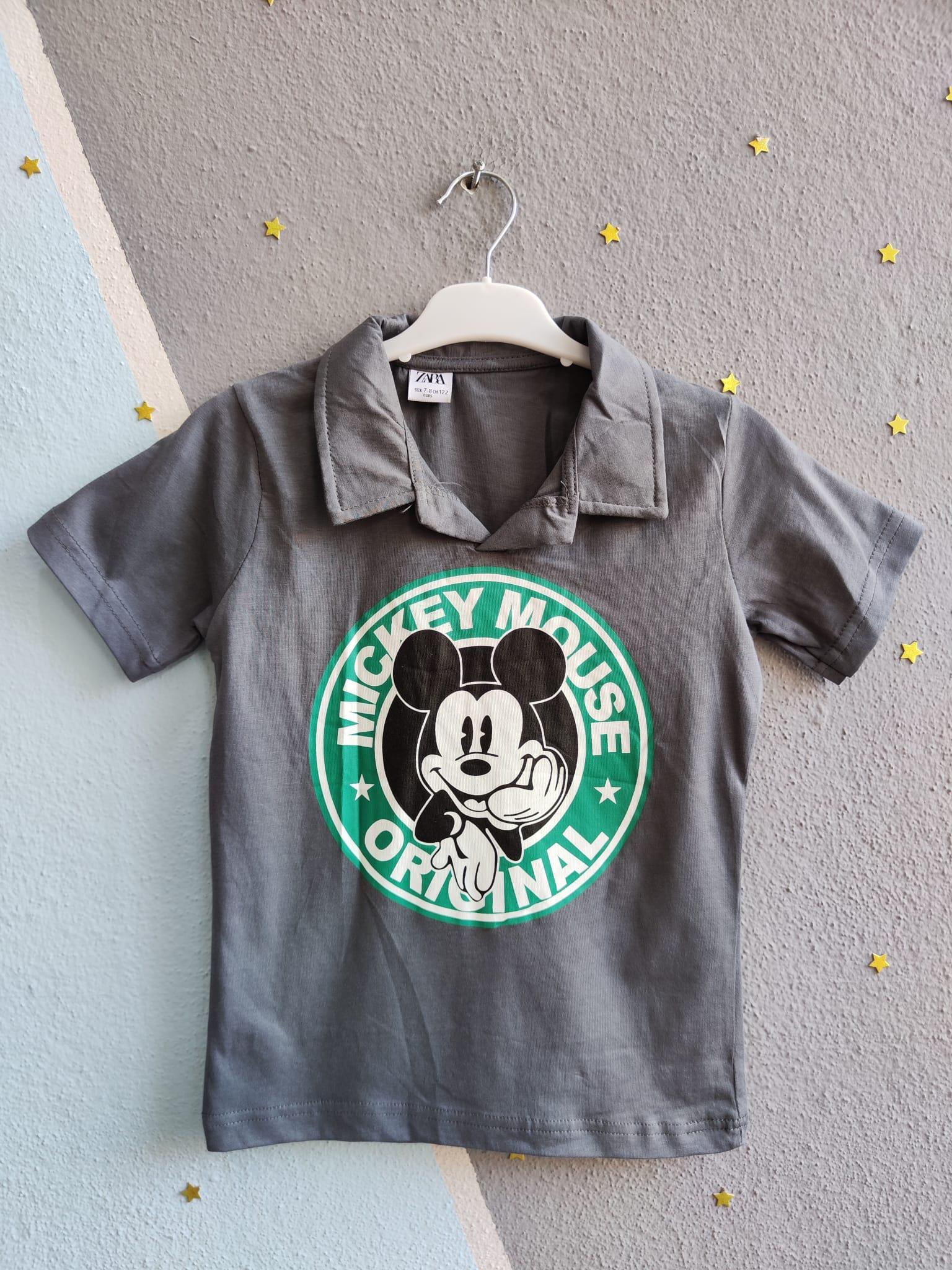 Mickey Baskılı Marka Erkek Takım - Füme